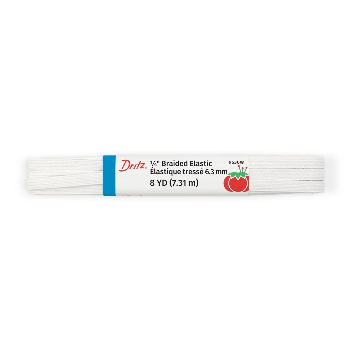 Dritz Braided Elastic 1/4'X8yd-White | Shrink-Resistant, Versatile for Sewing & Crafts - view 2