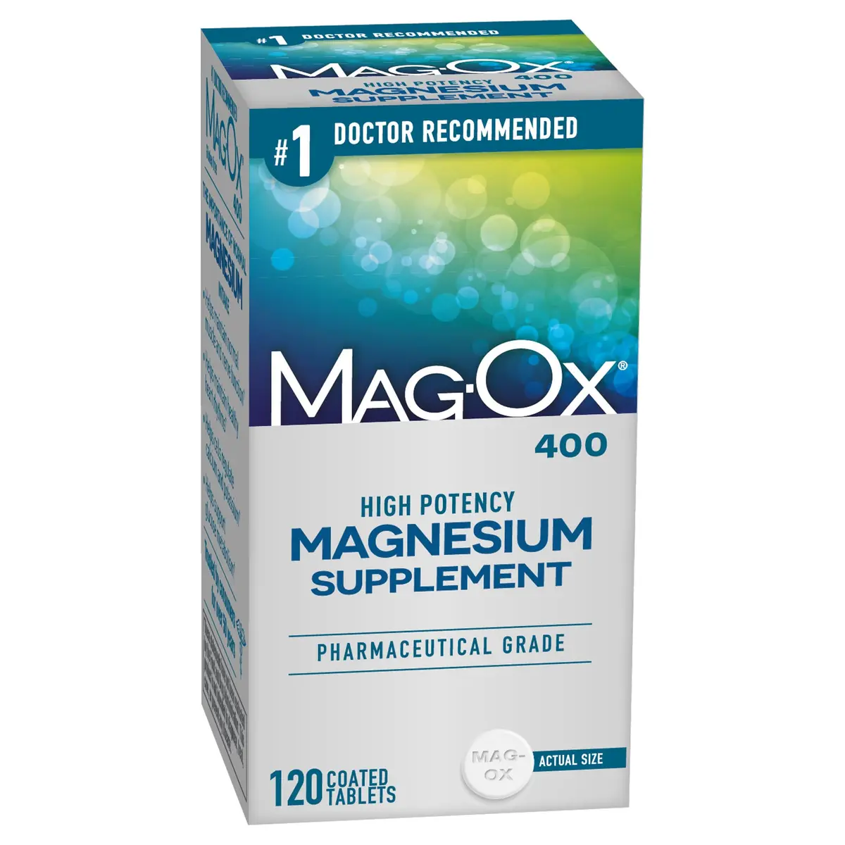 Mag-Ox Magnesium Supplement, Pharmaceutical Grade Magnesium Oxide 483mg | Supports Heart & Muscle Function - main product image