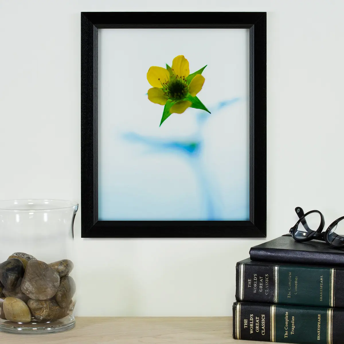 Craig Frames 7171610BK Wood Grain Finish 6x7-Inch Picture Frame | Solid Black - view 2