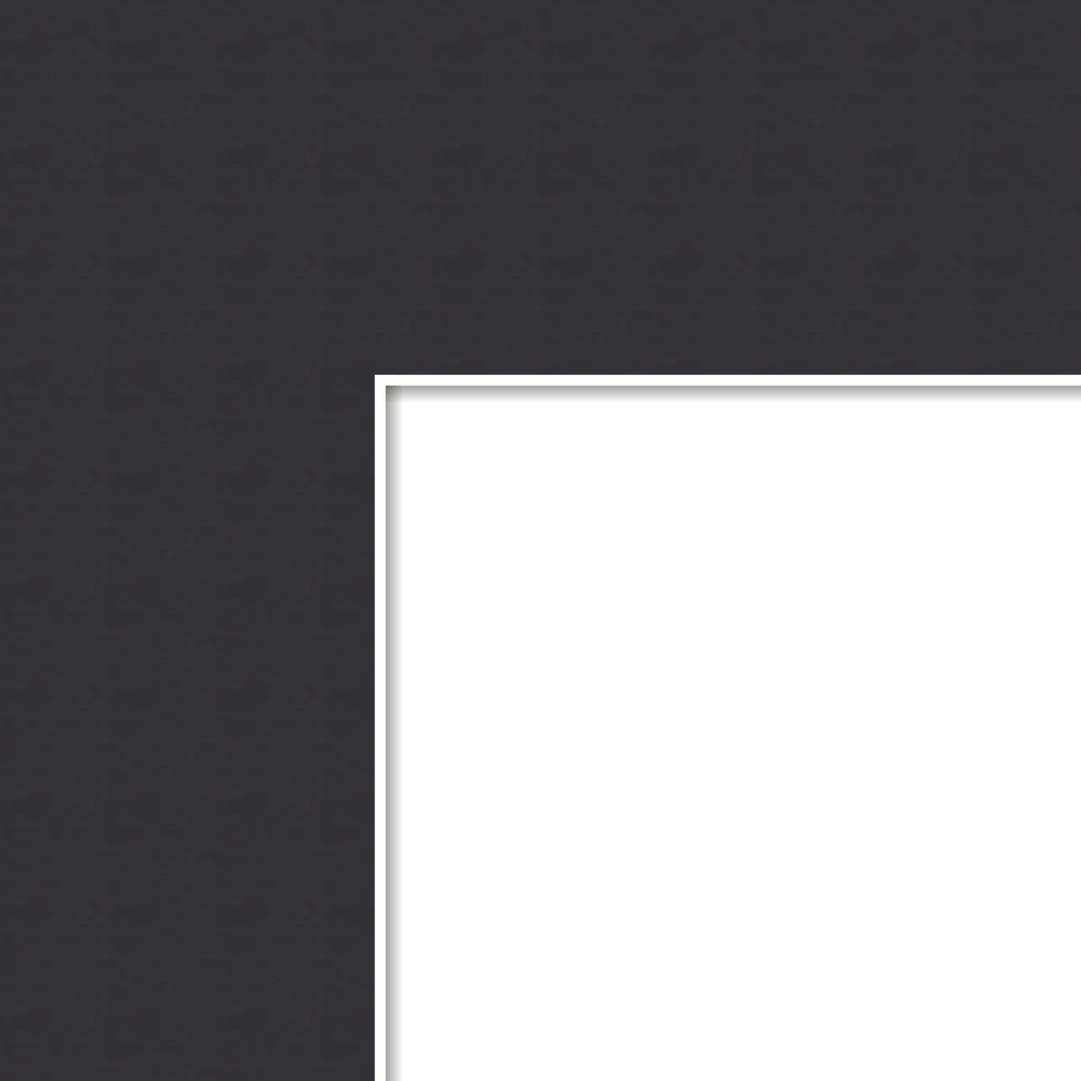 ArtToFrames 11x17 Smooth Black / Black Custom Mat for Picture Frame with 7x13 opening size | Standard 4 Ply Material - main product image