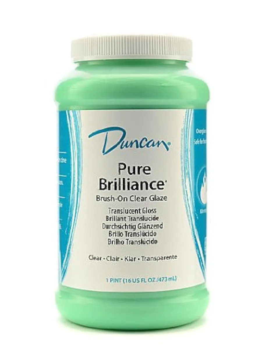 Duncan Pure Brilliance Clear Glaze 16 oz. | Non-Toxic Ceramic Finish with Brilliant Shine - main product image