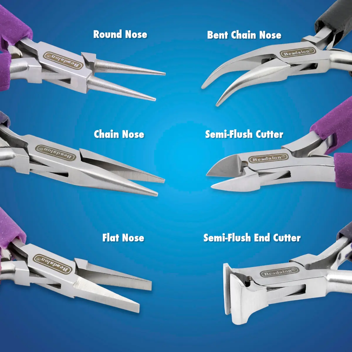 Beadalon Designer Series Bent Chain Nose Pliers, Stainless Steel, 4.75 in | Precision Jewelry Tool - view 2