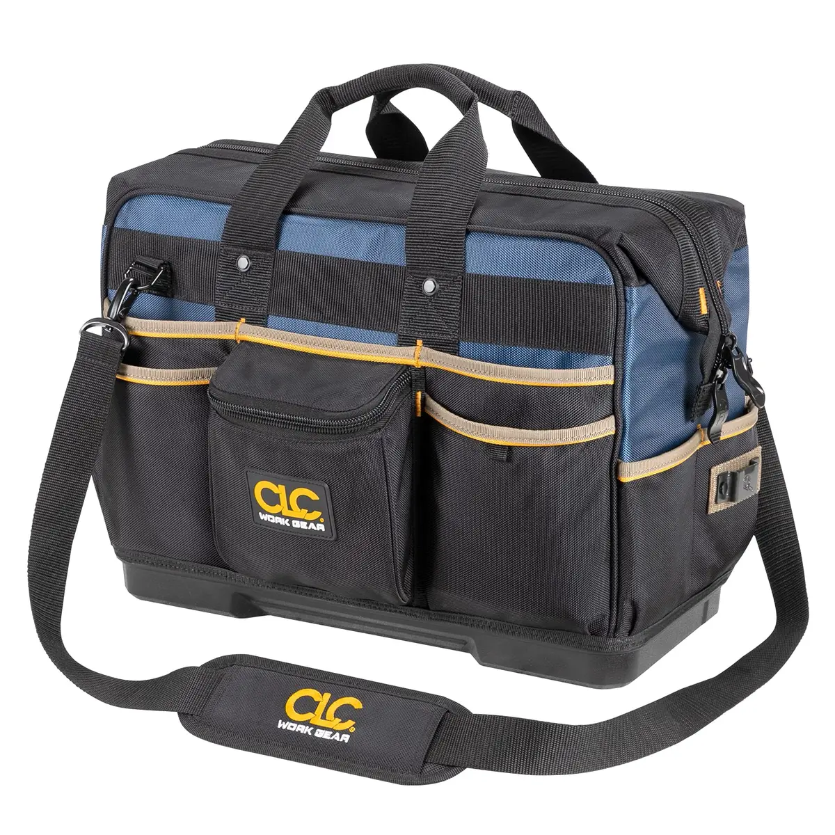 Custom Leathercraft PB1553 19" Molded Base Contractor's Tool Bag | Heavy-Duty, Water-Resistant, 13 Pockets - view 4