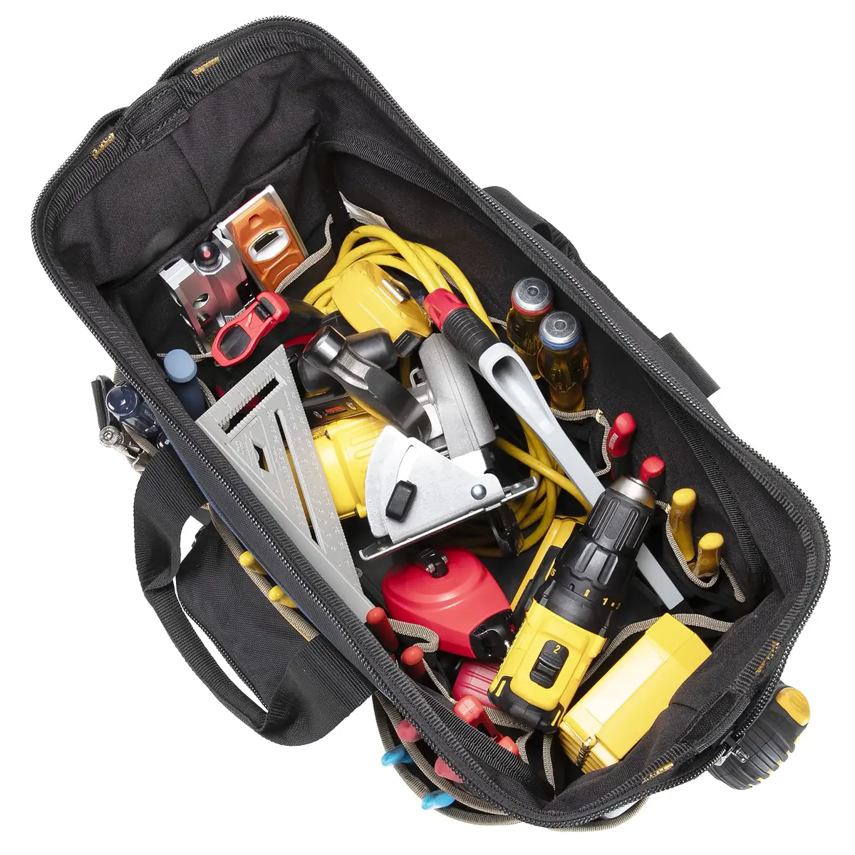 Custom Leathercraft PB1553 19" Molded Base Contractor's Tool Bag | Heavy-Duty, Water-Resistant, 13 Pockets - view 2