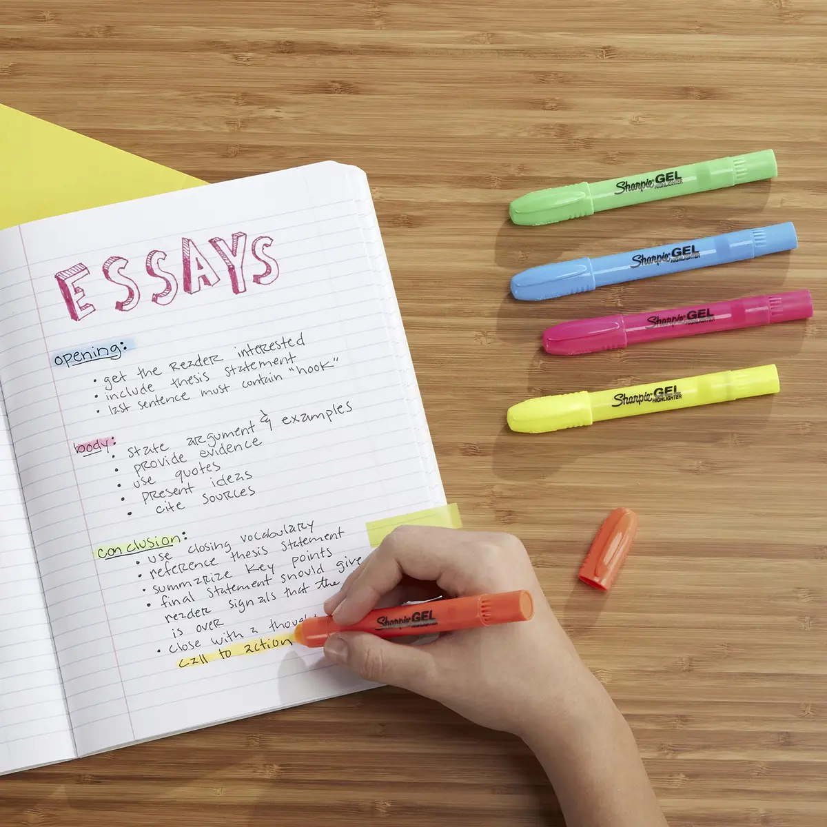Sharpie Gel Highlighters, 3 Assorted Fluorescent Colors | Smear-Proof, Ink-Free, Long-Lasting Highlighting (70-120 chars) - view 5