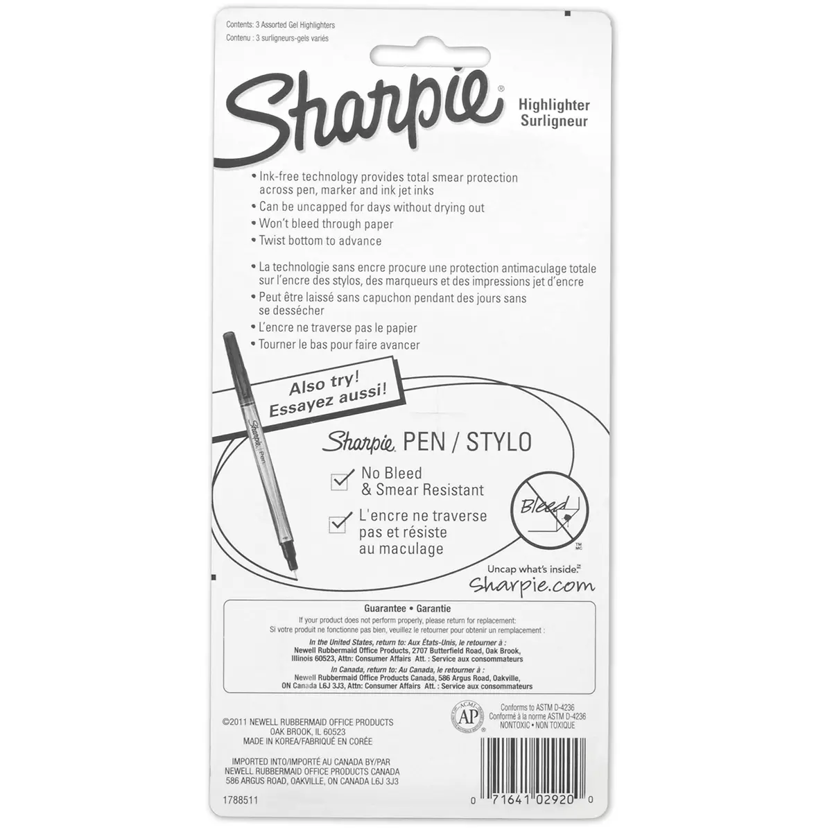 Sharpie Gel Highlighters, 3 Assorted Fluorescent Colors | Smear-Proof, Ink-Free, Long-Lasting Highlighting (70-120 chars) - view 7