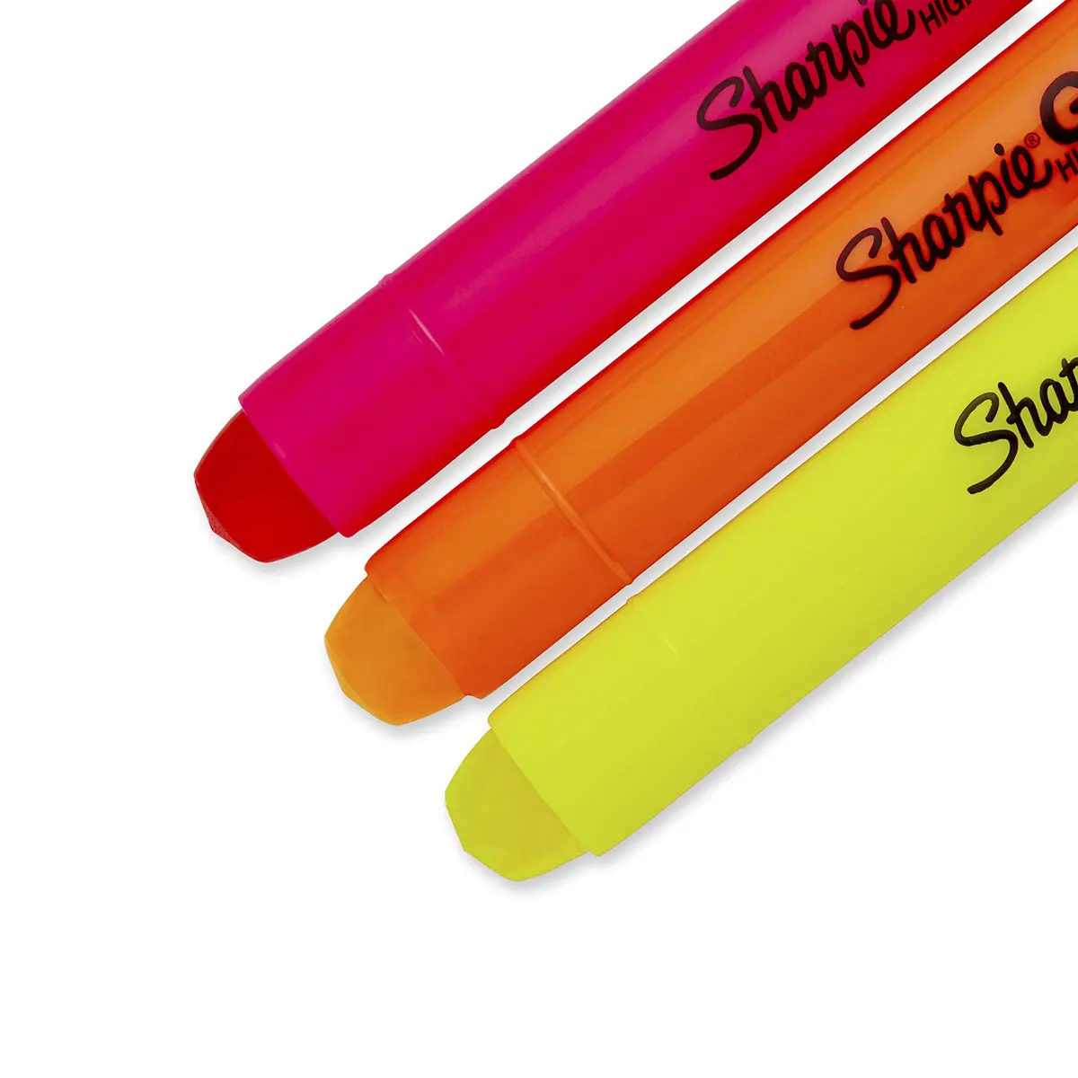 Sharpie Gel Highlighters, 3 Assorted Fluorescent Colors | Smear-Proof, Ink-Free, Long-Lasting Highlighting (70-120 chars) - view 3