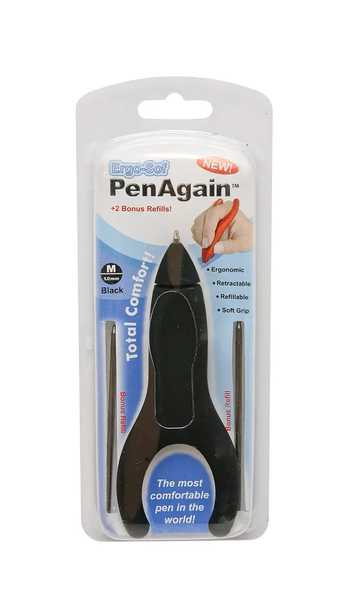 PenAgain ErgoSof Retractable Ballpoint Pen, Black | Ergonomic Grip for Pain Relief - view 4