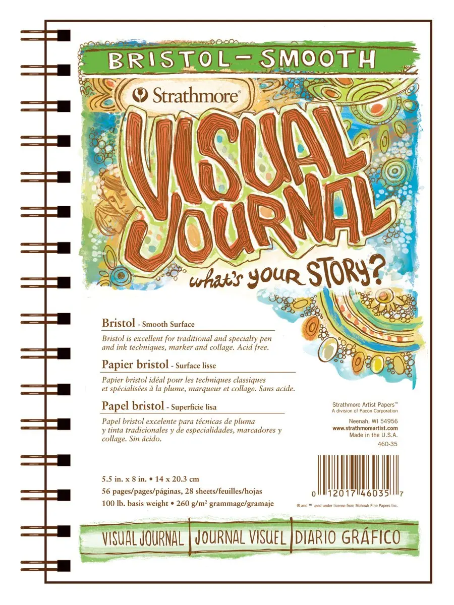 Strathmore Visual Journal Bristol Smooth 5.5"X8"-28 Sheets | High-Quality Art Paper for Artists - main product image