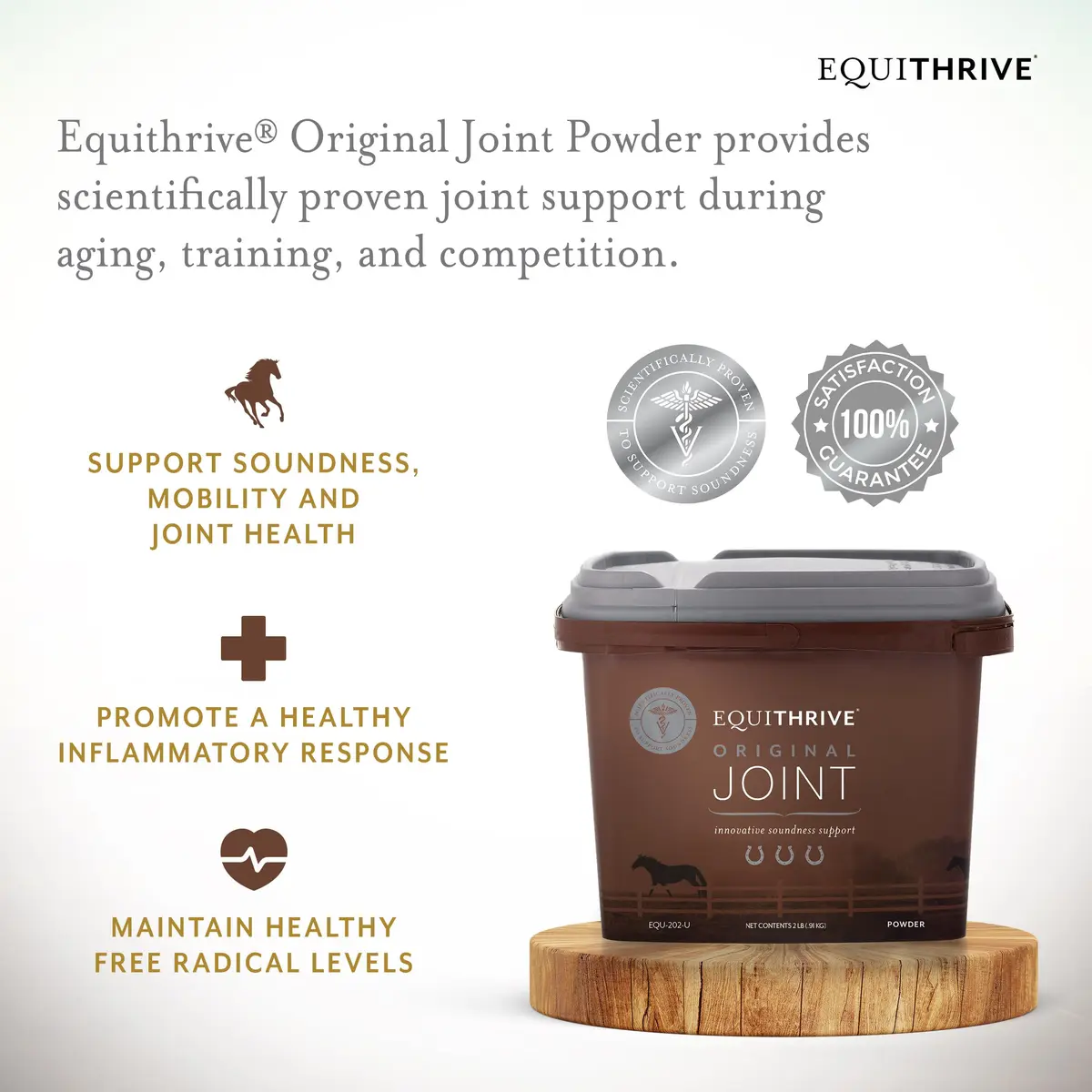 Equithrive Original Joint Powder Horse Supplement, 2 lbs | Supports Soundness & Mobility - view 2