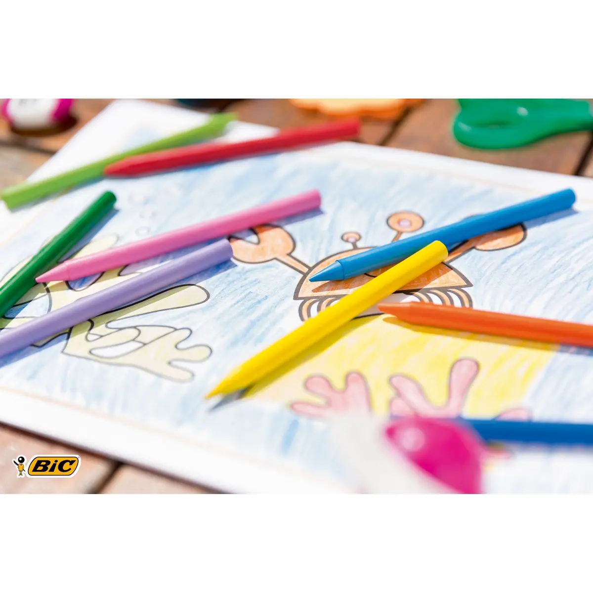 BIC Kids Plastidecor Colouring Crayons - Assorted Colours | No-Mess, Durable, 18 Crayons for Kids - view 2