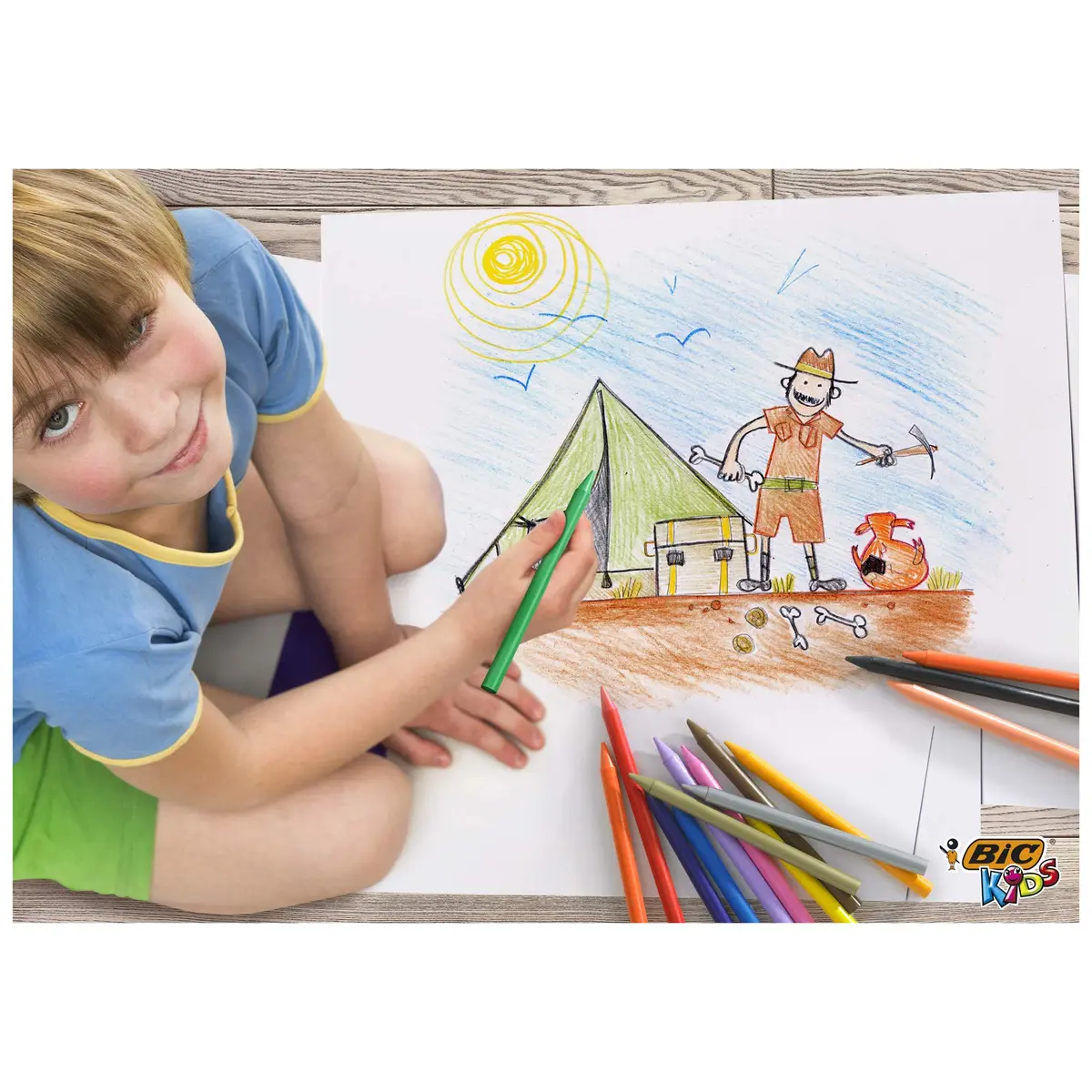 BIC Kids Plastidecor Colouring Crayons - Assorted Colours | No-Mess, Durable, 18 Crayons for Kids - view 3