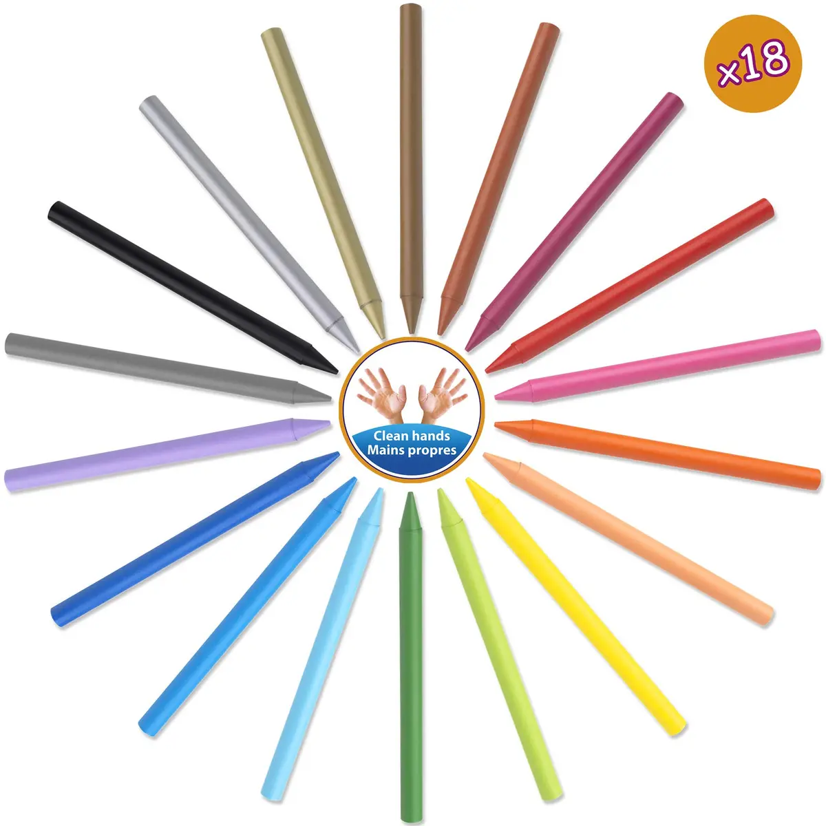 BIC Kids Plastidecor Colouring Crayons - Assorted Colours | No-Mess, Durable, 18 Crayons for Kids - view 4