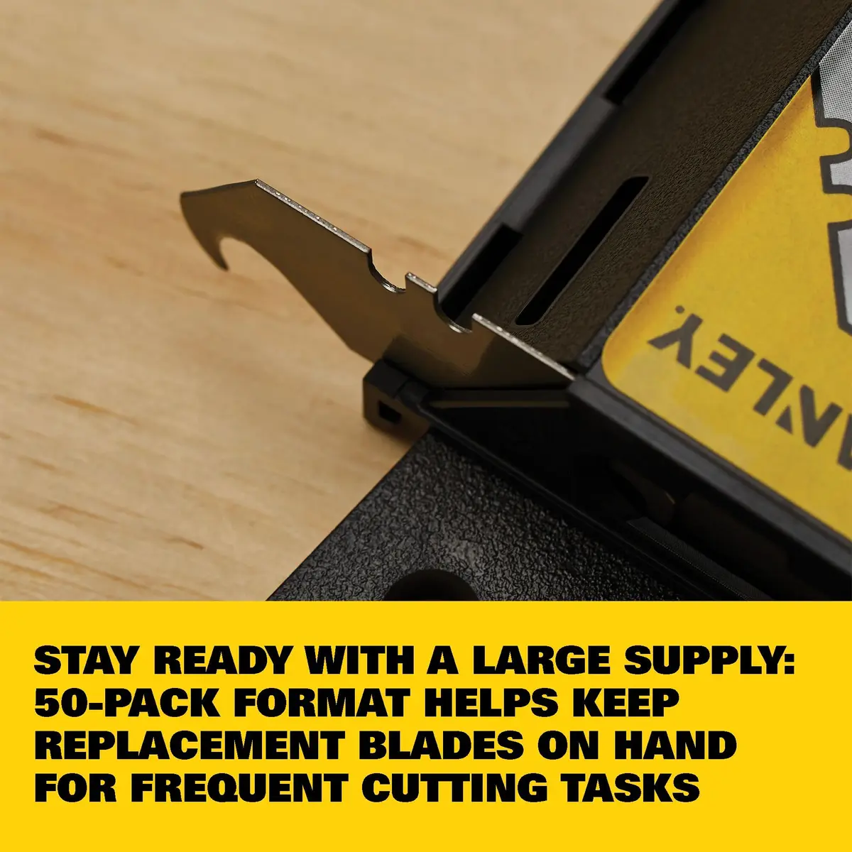 STANLEY Large Hook Blades for Utility Knife 50pk | Controlled Cutting for Tough Materials - view 3