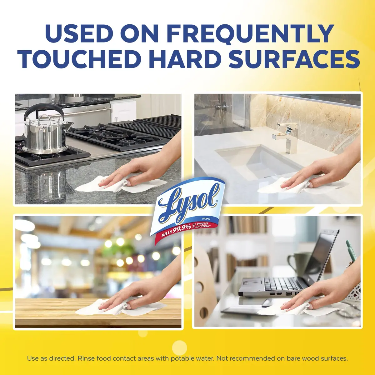 Lysol Disinfectant Wipes, Multi-Surface Antibacterial Cleaning Wipes, Lemon & Lime Blossom, 105 Count (3 Packs) | Kills 99.9% of Viruses & Bacteria - view 3