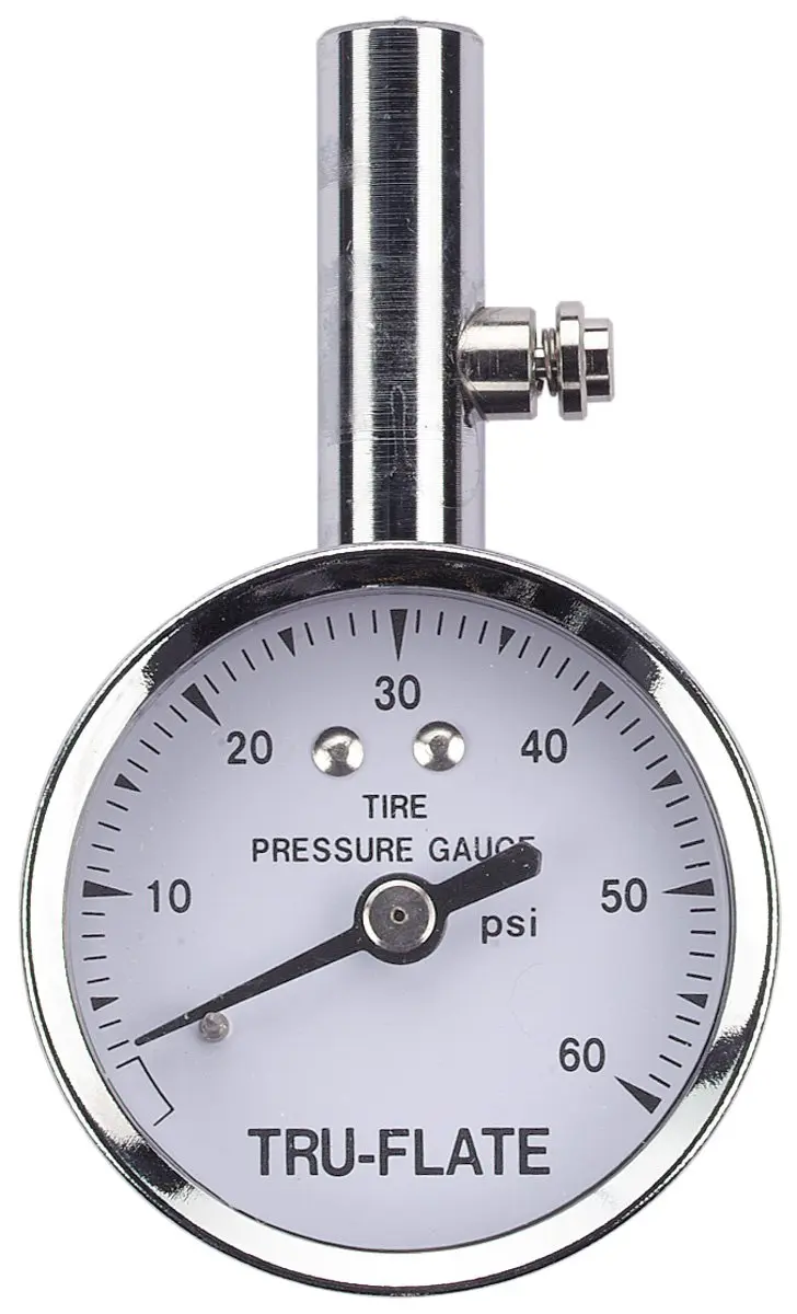 Tru-Flate 17-551 Dial Tire Pressure Gauge 0-60 PSI | Accurate Measurement for Cars, Vans, Light Trucks - main product image