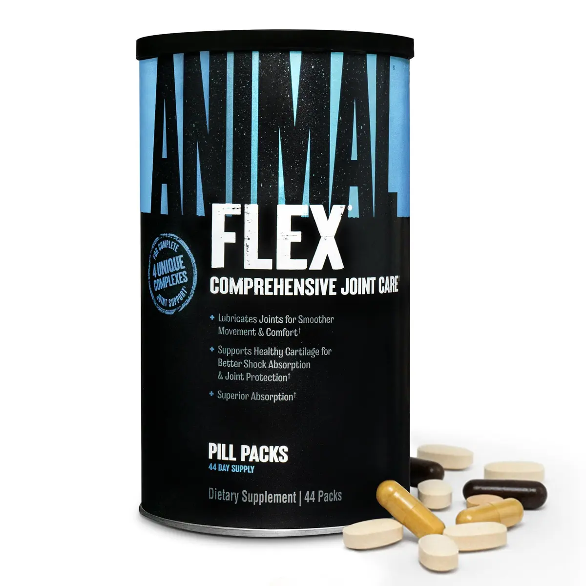 Animal Flex Joint Supplement with Glucosamine, Chondroitin, MSM, Turmeric & Ginger | 44 Pill Packs (1.5 lb / 680 g) - main product image