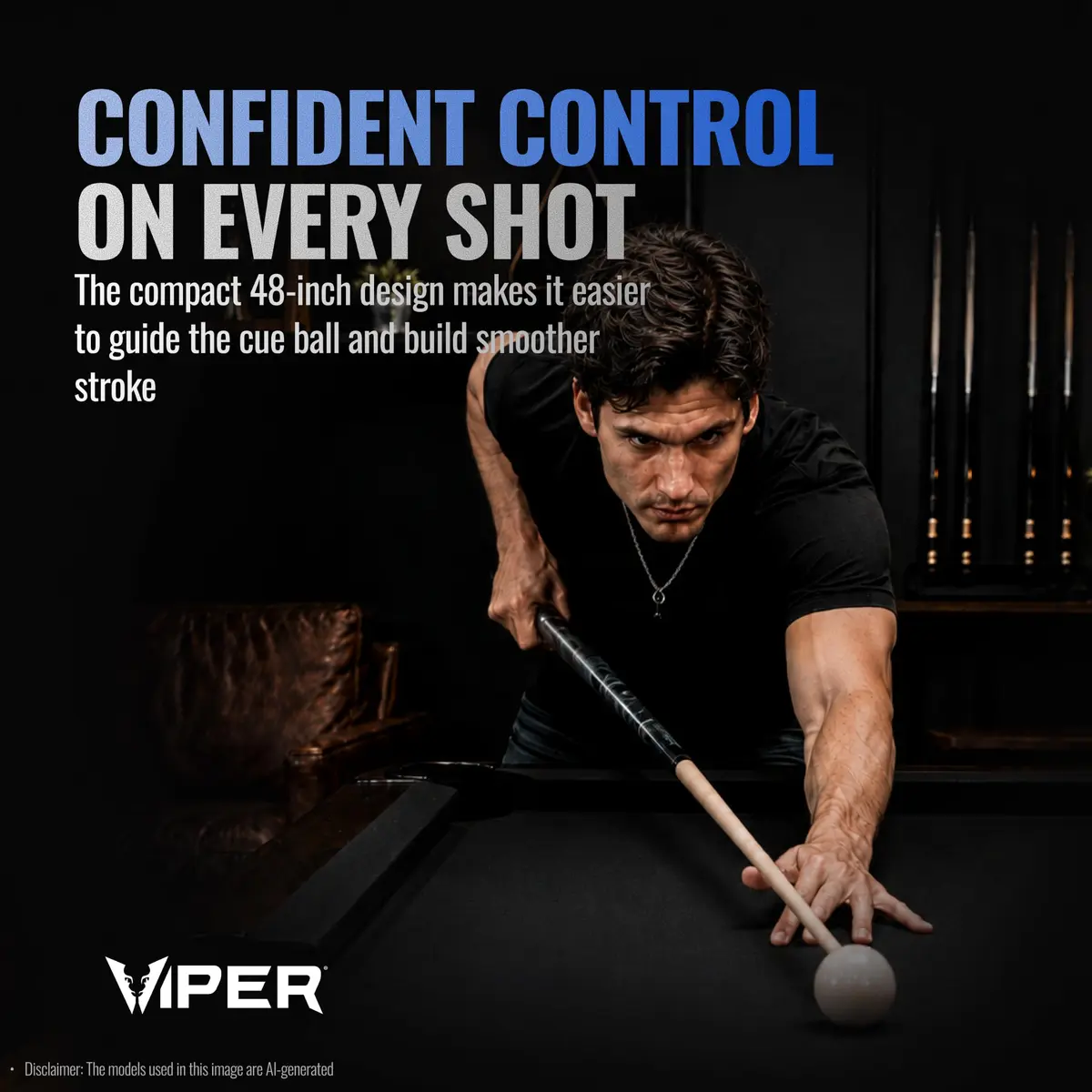 Viper by GLD Products Junior 48" Pool Cue, Rock & Roll, 16 Oz | Shorter cue for tight spaces - view 8