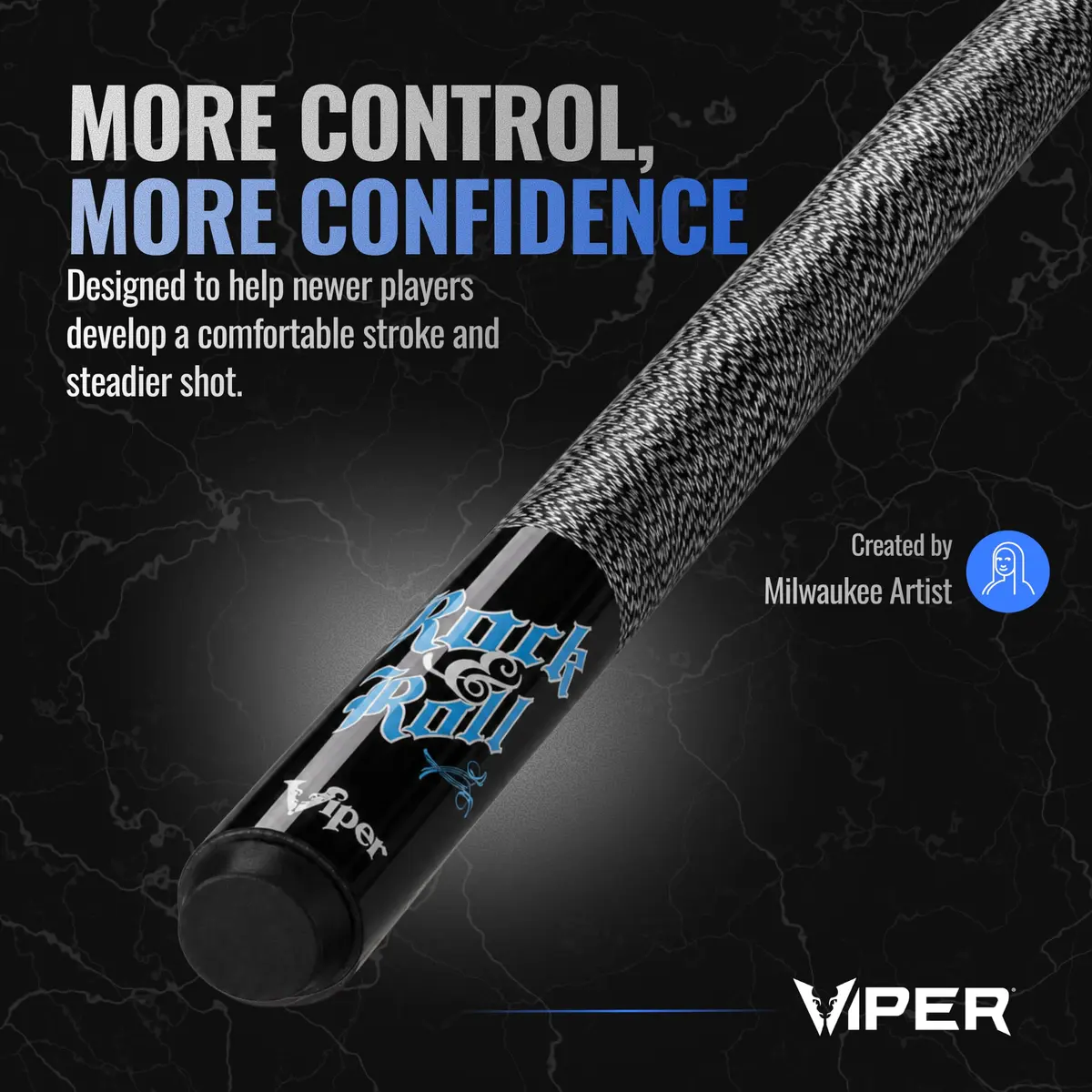 Viper by GLD Products Junior 48" Pool Cue, Rock & Roll, 16 Oz | Shorter cue for tight spaces - view 4