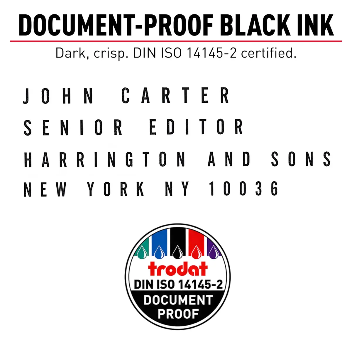 Trodat Printy 4911 Self-Inking DIY Stamp Kit Black 19mm (3/4") x 47mm (1-7/8") | Customizable Message Stamp - view 6