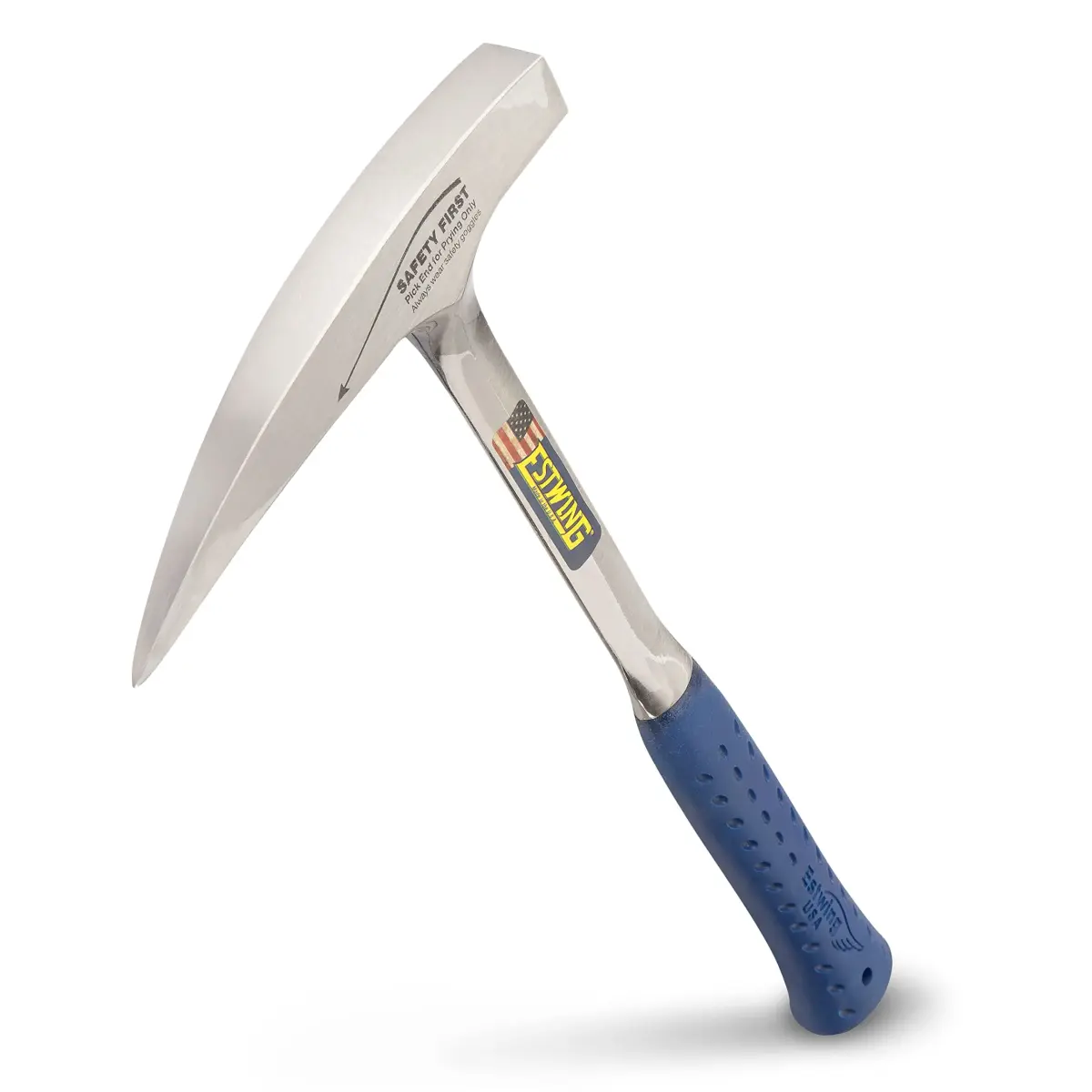 Estwing Rock Pick Geology Hammer 624g (22 oz) with Pointed Tip & Shock Reduction Grip | Forged Steel Head - main product image