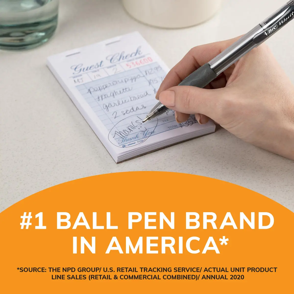 BIC Glide Bold Blue Ballpoint Pens, Bold Point (1.6mm), 4-Count Pack | Smooth Ink Flow - view 6