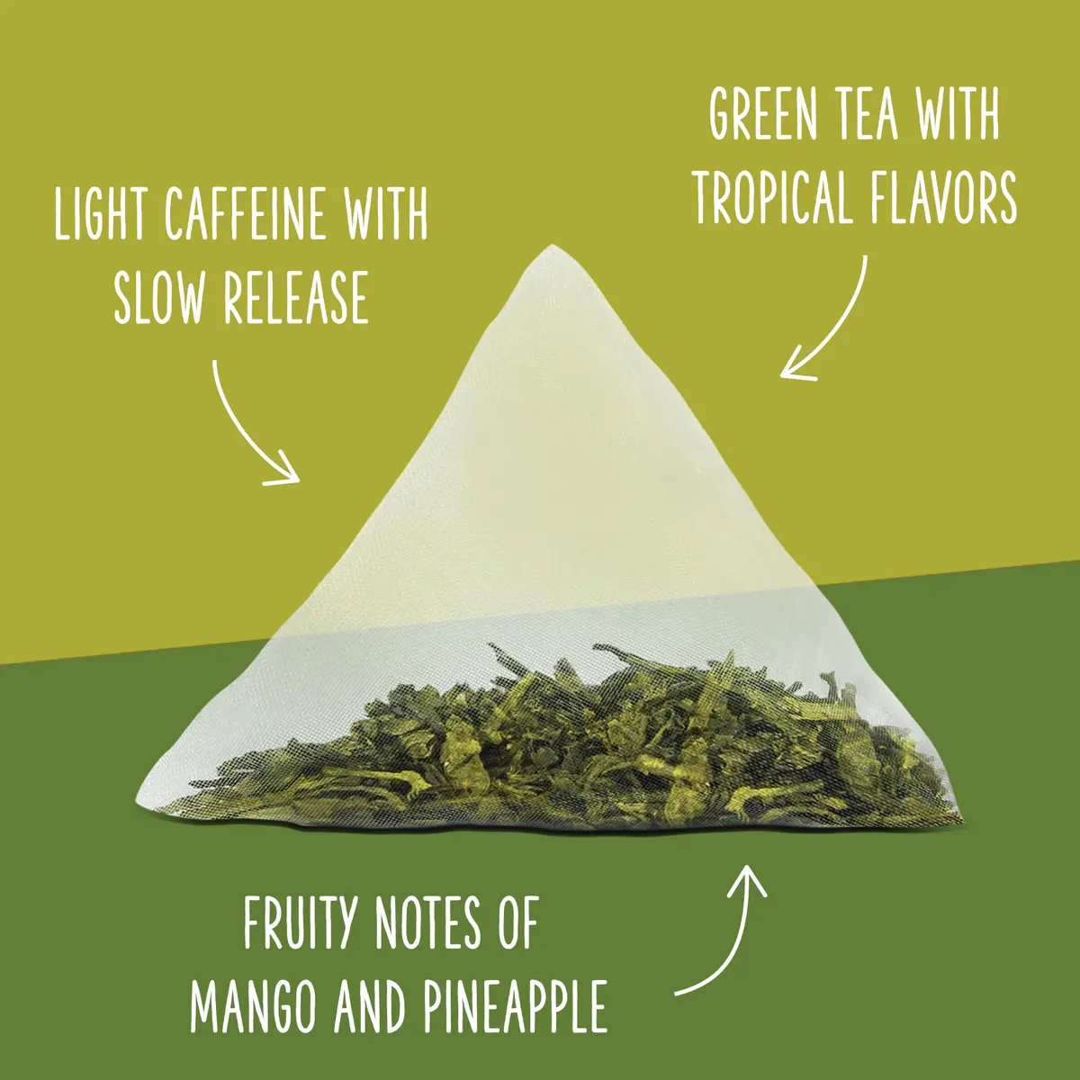 Two Leaves and a Bud Organic Tropical Green Tea Bags, 15 Count | Refreshing, Full Leaf Sencha in Eco-Pack - view 3