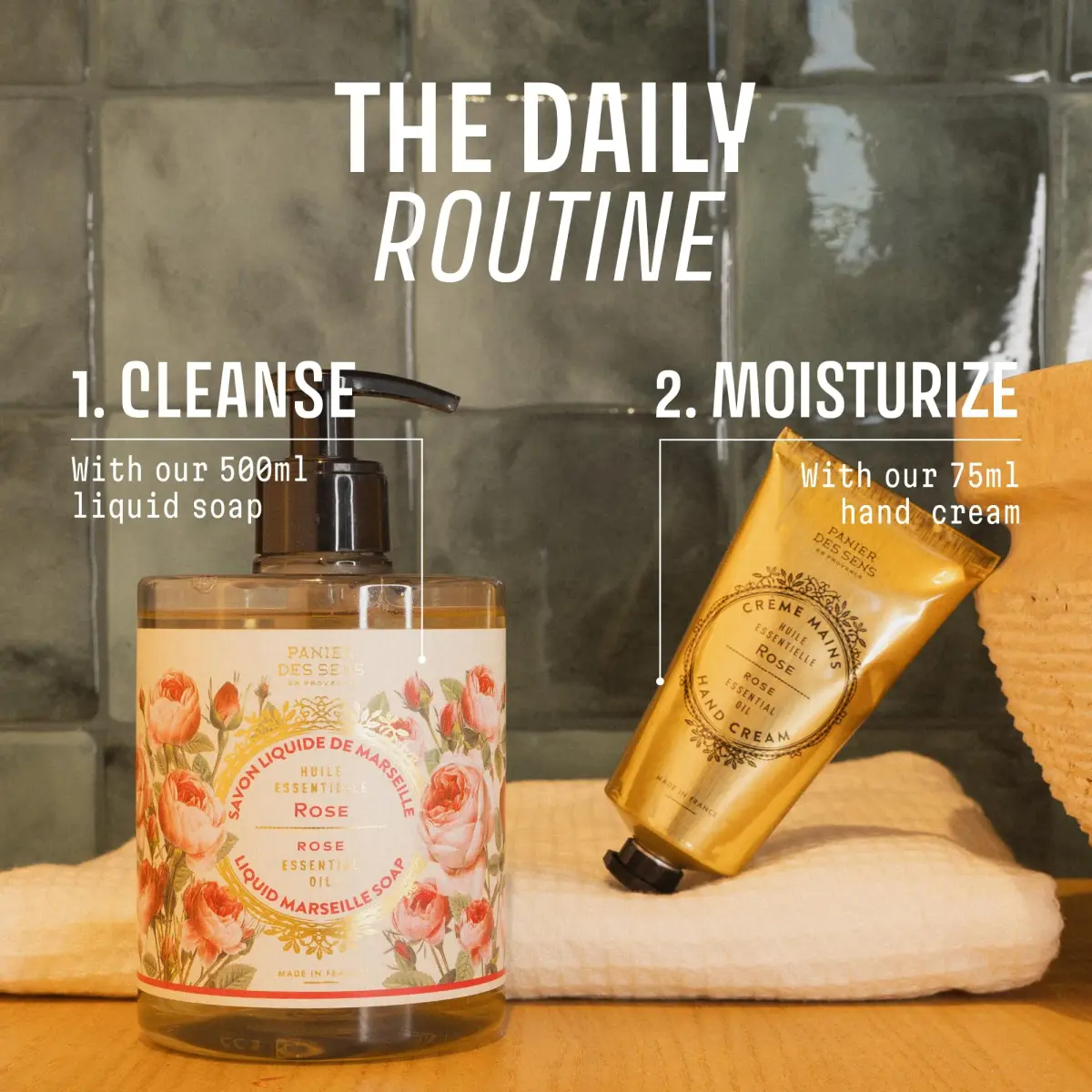 Panier des Sens Rejuvenating Rose Liquid Hand Soap 500ml (16.9 Fl Oz) | French Savon de Marseille Tradition - view 8