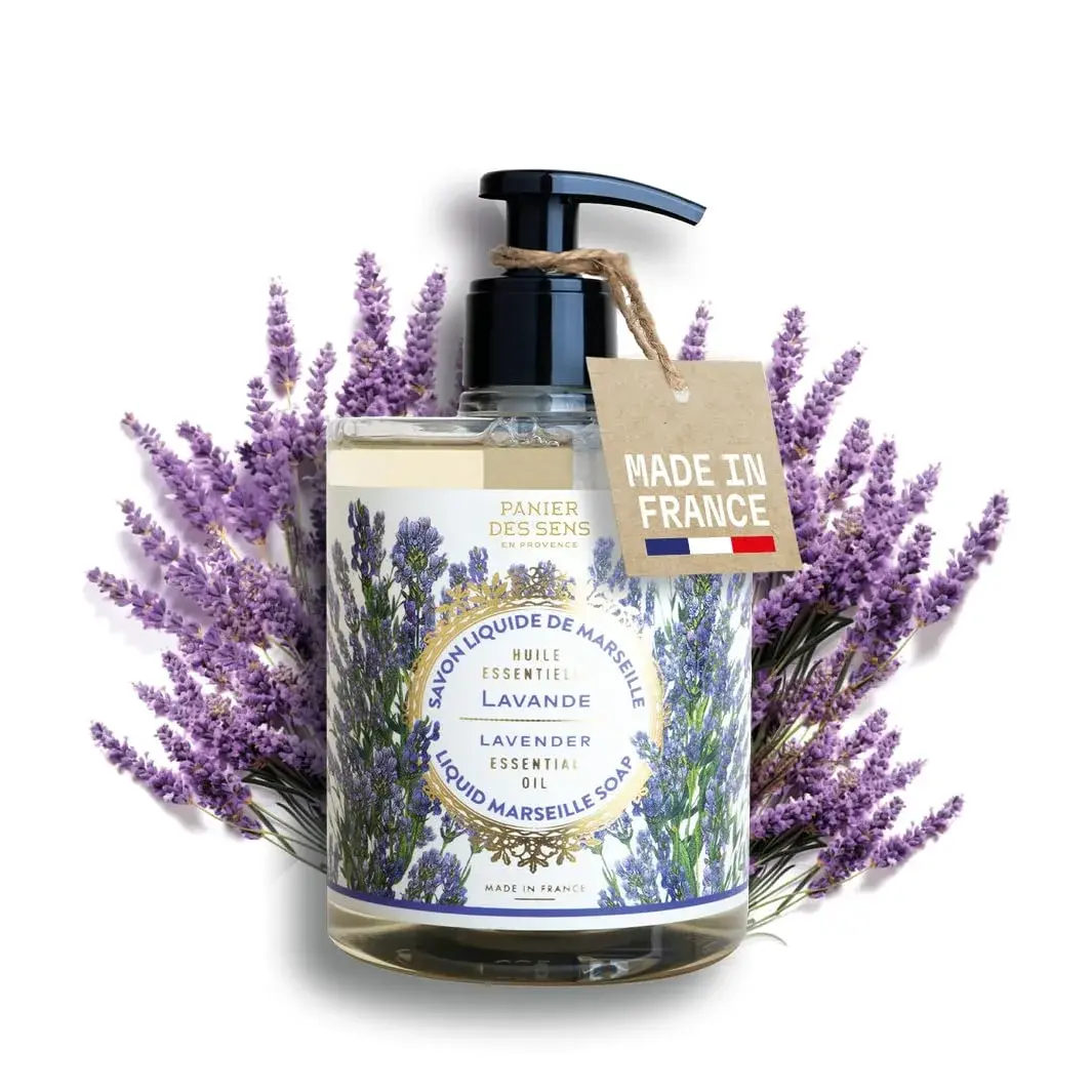 Panier des Sens Lavender Liquid Hand Soap 500ml (16.9 fl oz) | French Savon de Marseille Tradition - main product image