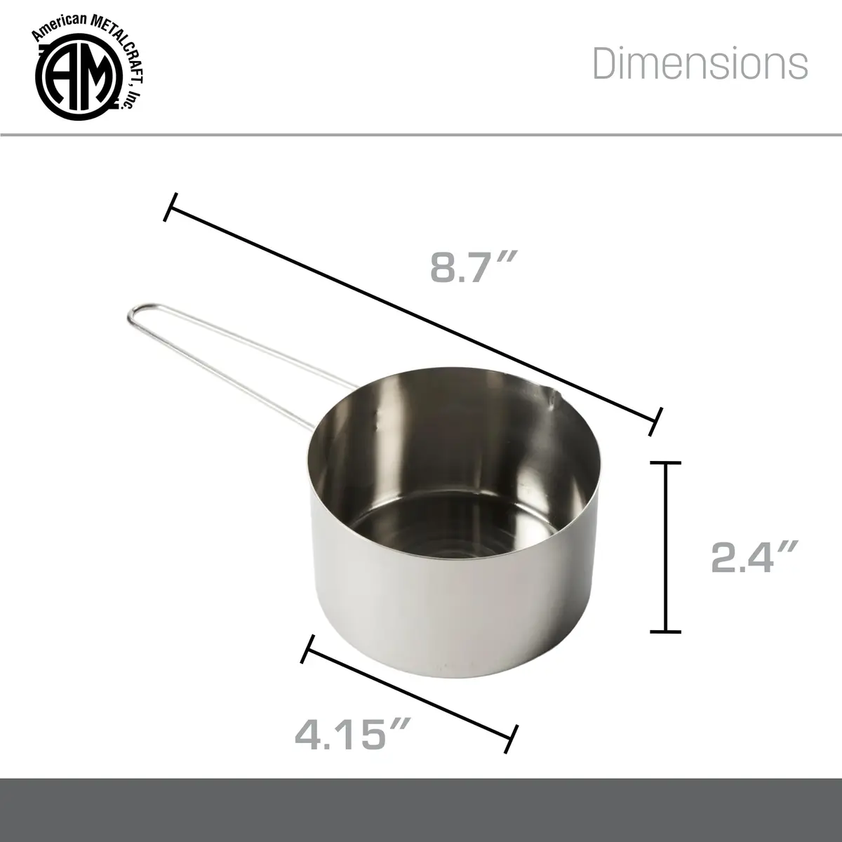 American Metalcraft MCW200 2-Cup Stainless Steel Measuring Cup | Durable, Rust-Proof Kitchen Tool - view 4