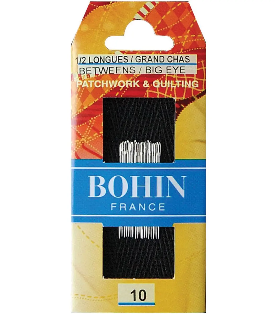 Bohin Big Eye Hand Quilting Needles Size 10 (20 Pack) | Precision Quilting & Patchwork Tool - main product image
