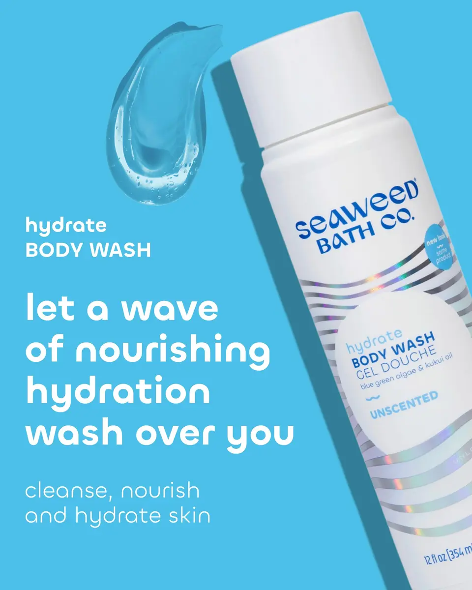 The Seaweed Bath Co. Hydrate Body Wash Unscented 12 oz | Nourishing Seaweed & Algae - view 2