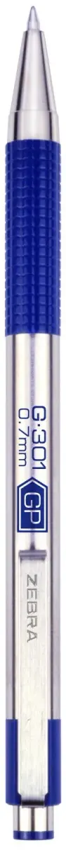 Zebra Pen STEEL G-301 Retractable Gel Pen, Blue Ink, 0.7mm, 12-Pack | Smooth Ink Flow - view 2