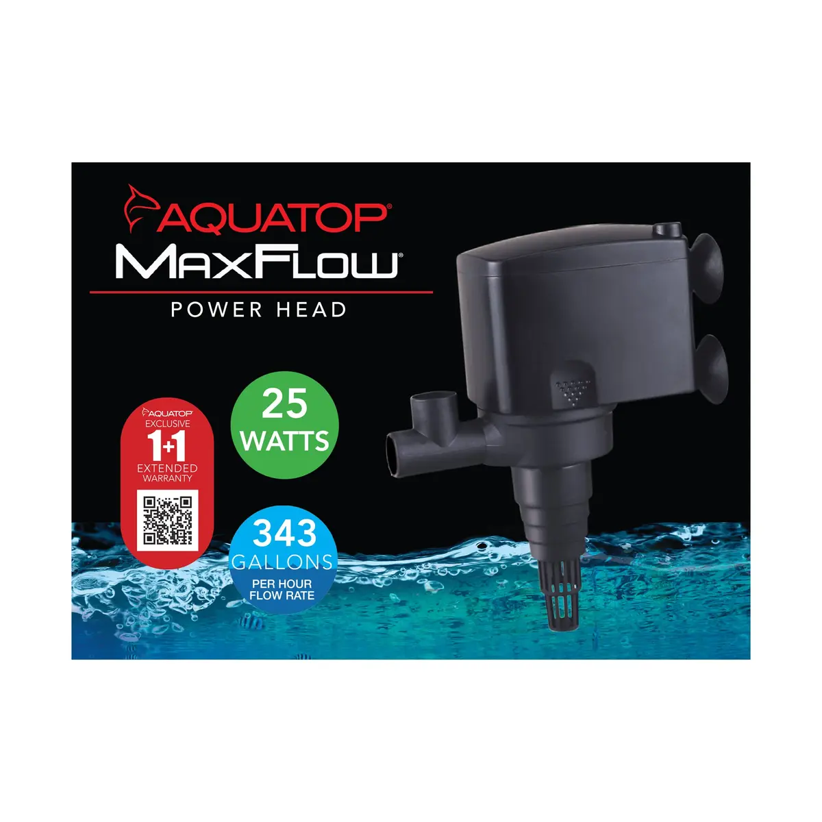 Aquatop MaxFlow 343 GPH Submersible Aquarium Power Head | Quiet, Efficient Fish Tank Water Pump PH-16 - view 5