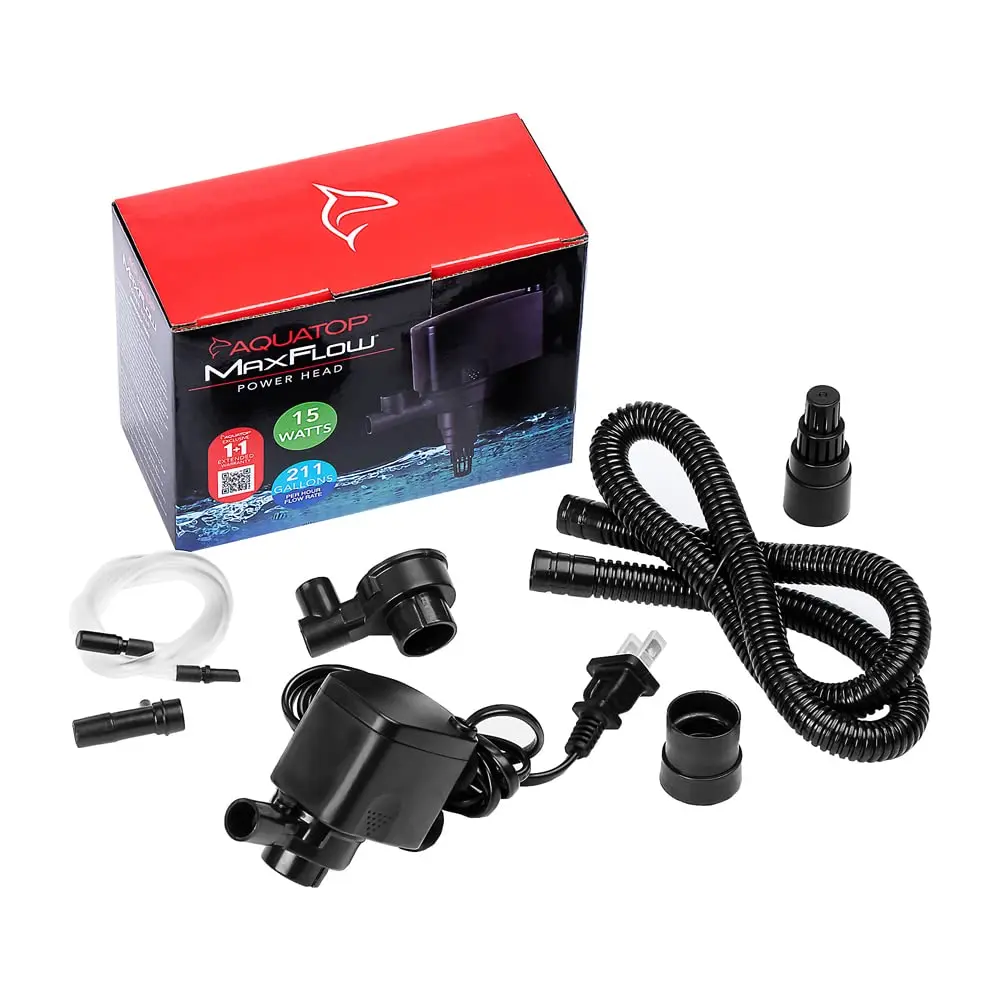 Aquatop MaxFlow 343 GPH Submersible Aquarium Power Head | Quiet, Efficient Fish Tank Water Pump PH-16 - view 2