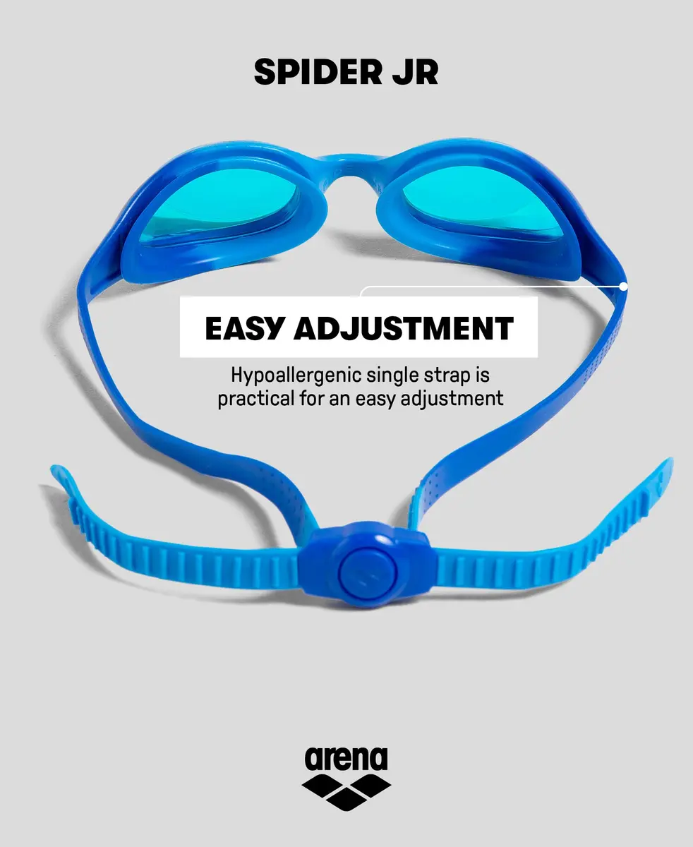 ARENA Unisex Youth Spider Junior Swim Goggles Ages 6-12 | Anti-Fog, No-Leak, Easy-Adjust Strap - view 7
