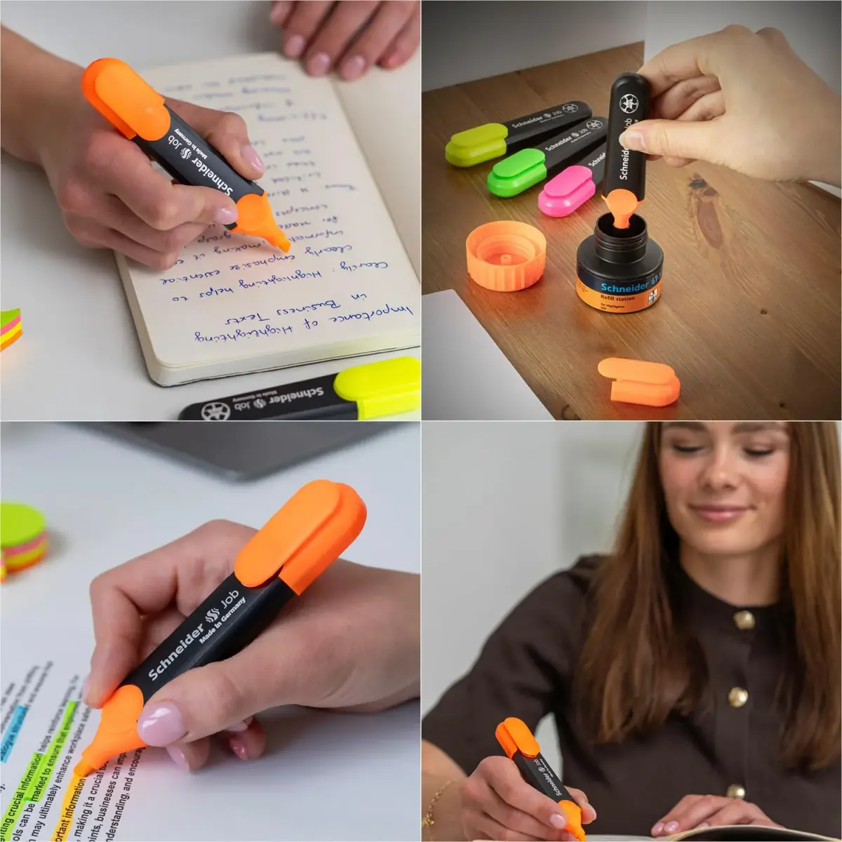 Schneider Job Highlighter Chisel Tip 1-5mm Orange Ink 10-Pack | Fade-Resistant & Light-Resistant - view 4