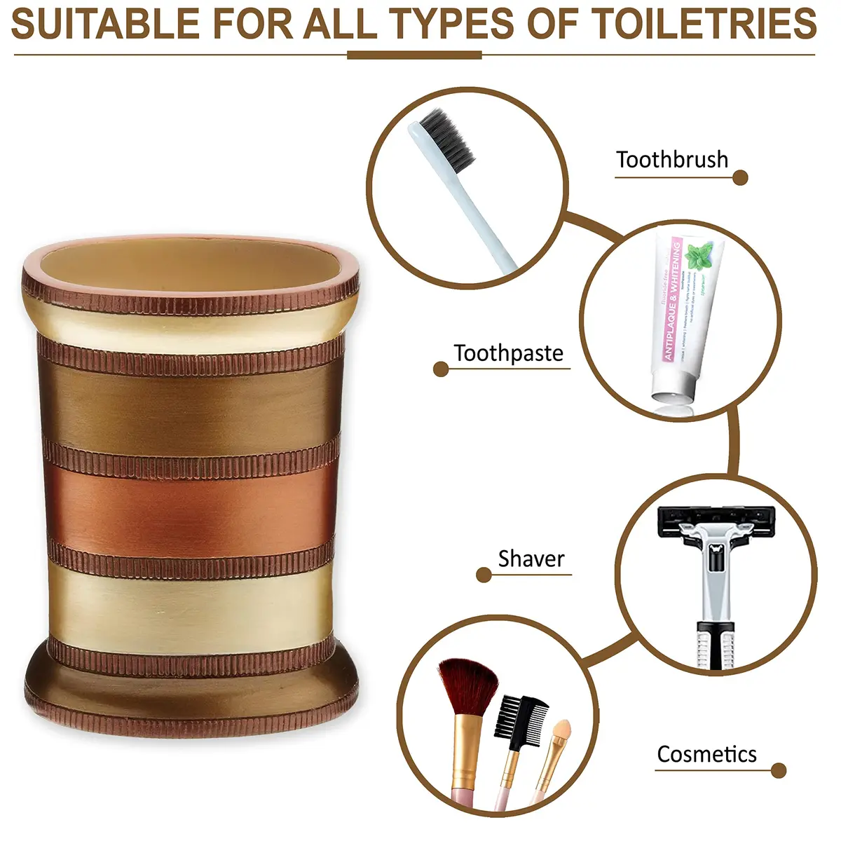 Popular Bath Contempo Spice Tumbler Resin | Modern Classic Bathroom Accessory - view 3
