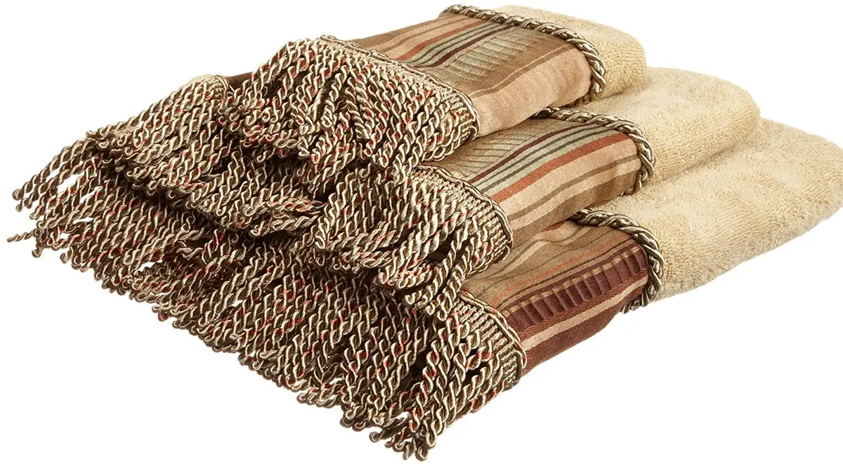 Popular Bath Contempo 3 Piece Towel Set | Modern Silver Cotton Towels (24x48, 16x24, 12x12) | Elegant Bathroom Decor - view 3