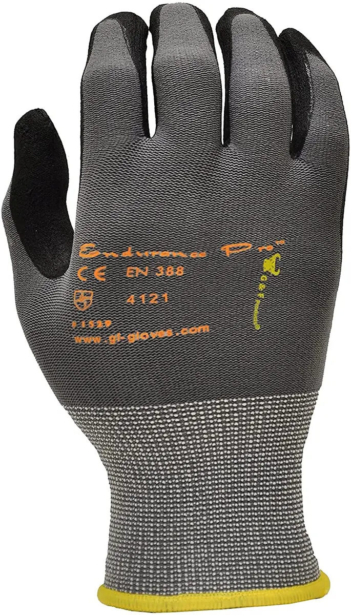 G & F Products Endurance Pro Seamless Knit Nylon Gloves XLARGE Pack of 12 | Micro Foam Nitrile Grip - main product image