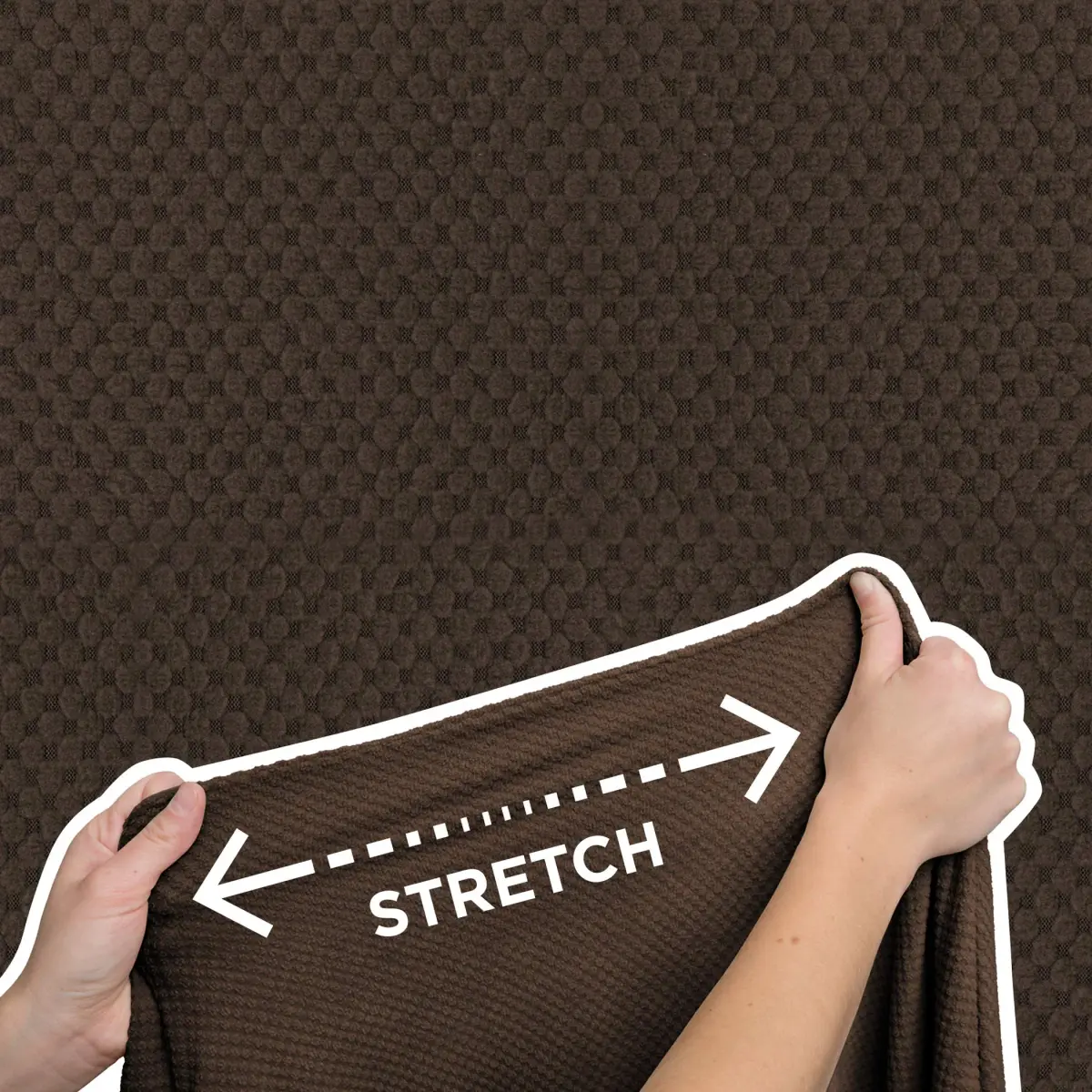 Zenna Home Maytex Pixel Ultra Soft Stretch 2-Piece Loveseat Slipcover, Chocolate 185.42 cm (73 in) | Patented Separate Seat Cushion - view 5
