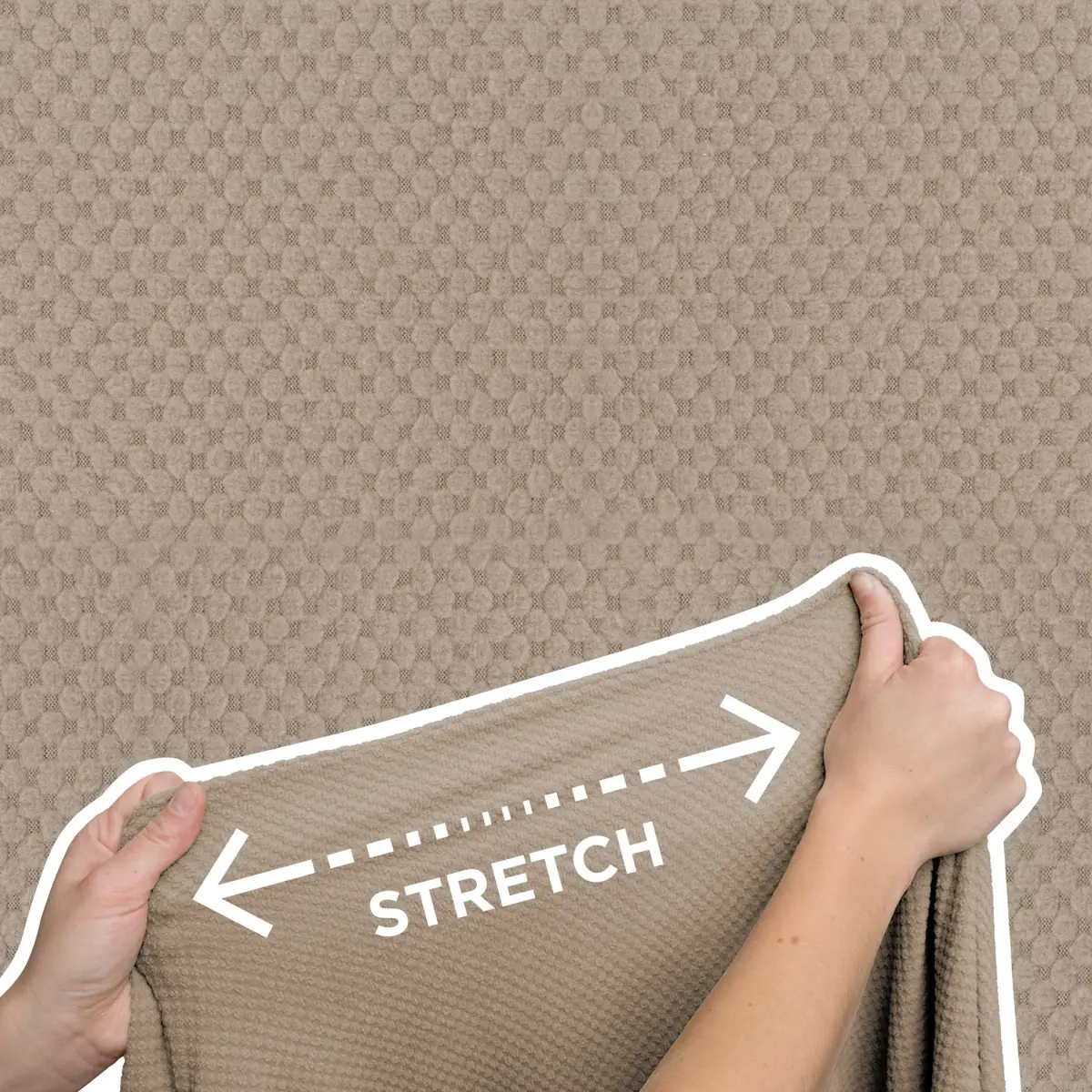 MAYTEX Pixel Ultra Soft Stretch 2 Piece Loveseat Furniture Cover Slipcover, Sand | Fits Loveseats up to 73" Long - view 5