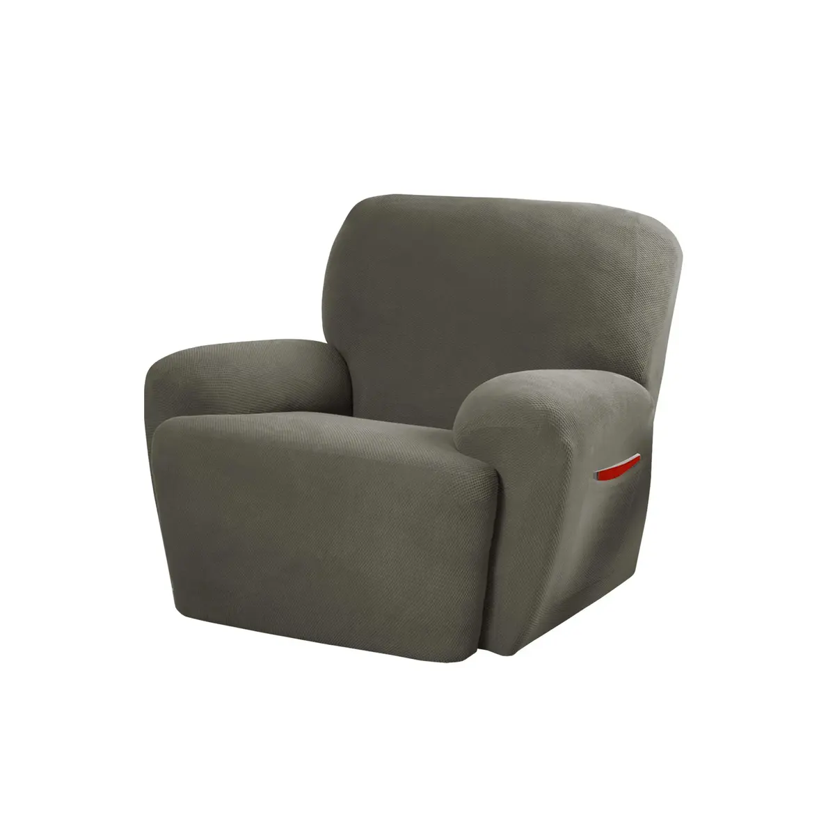 Zenna Home Maytex Pixel 4-Piece Recliner Slipcover Dusty Olive Green | Stretches to Fit Standard Recliners - main product image