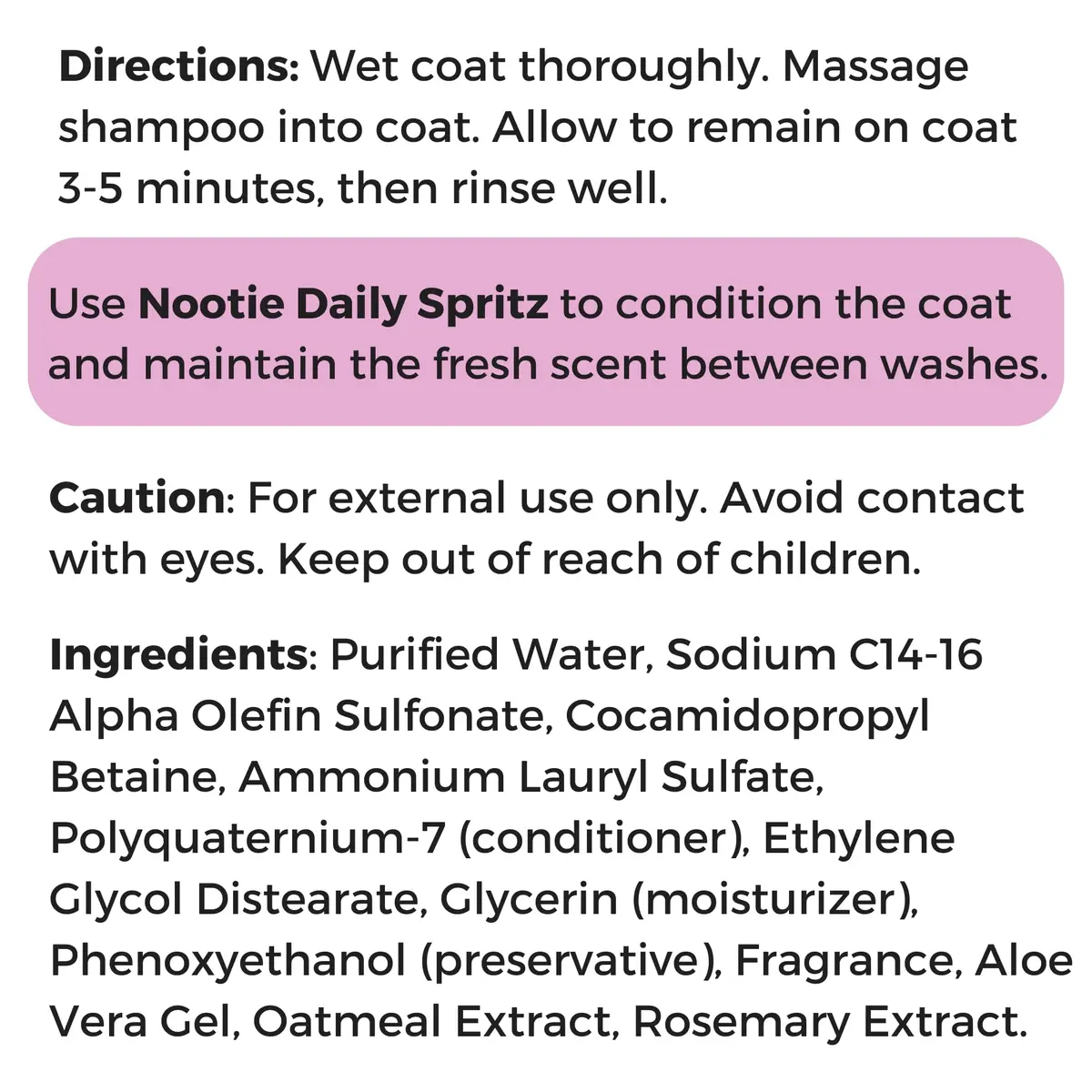 Nootie Japanese Cherry Blossom Pet Shampoo for Sensitive Skin 473ml (16 fl oz) | Revitalizes Dry Skin & Coat - view 7