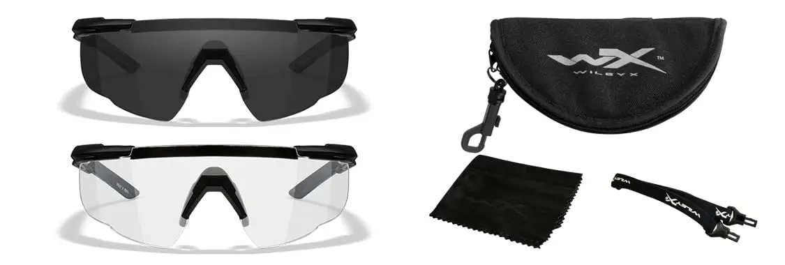 Wiley X Saber Advanced Tactical Safety Glasses for Men & Women | MIL-PRF-32432, ANSI Z87.1+ Impact, UV Protection, Interchangeable Lenses - view 2