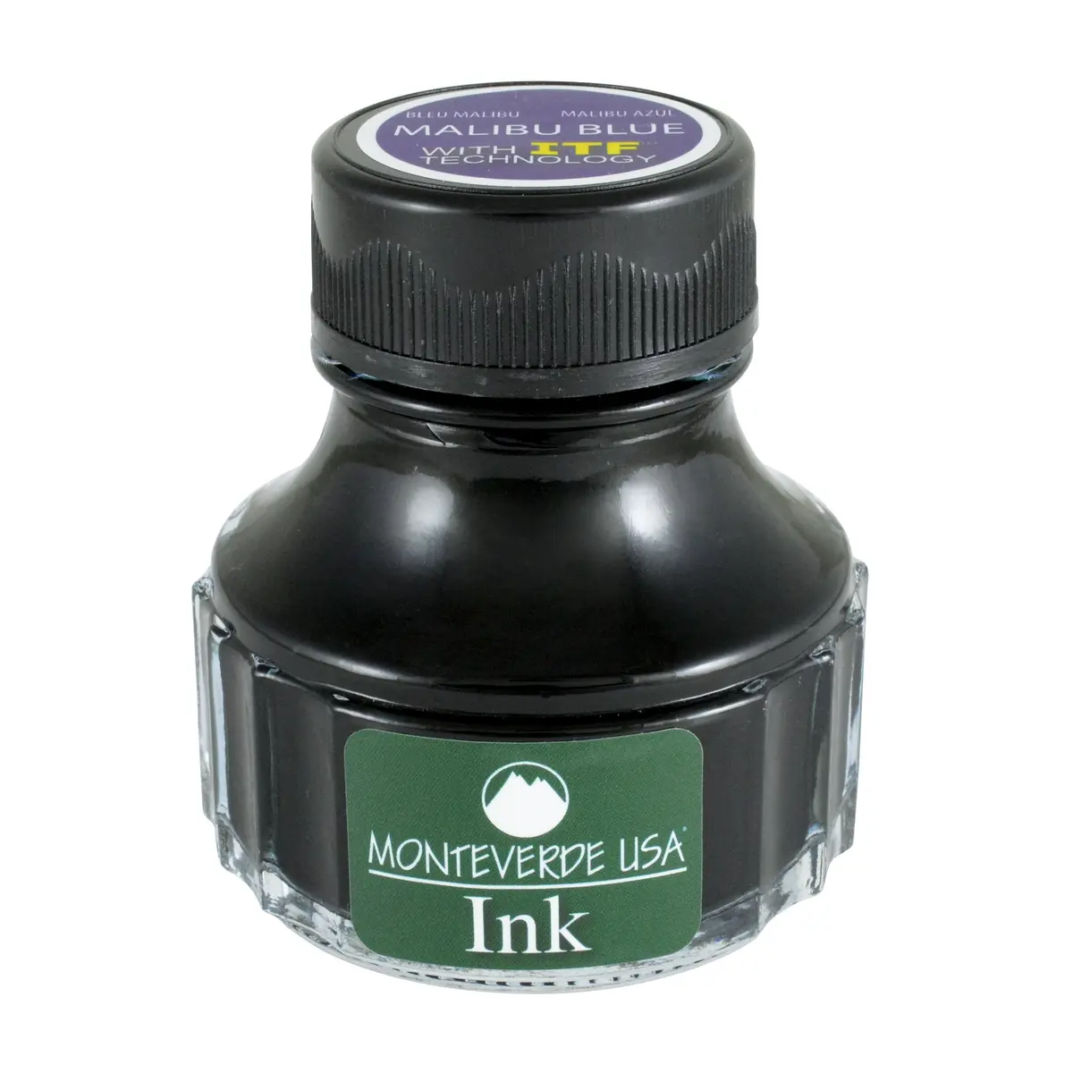 Monteverde Liquid Ink with ITF Technology 90ml Malibu Blue | Smooth, Fade-Resistant Fountain Pen Ink - main product image