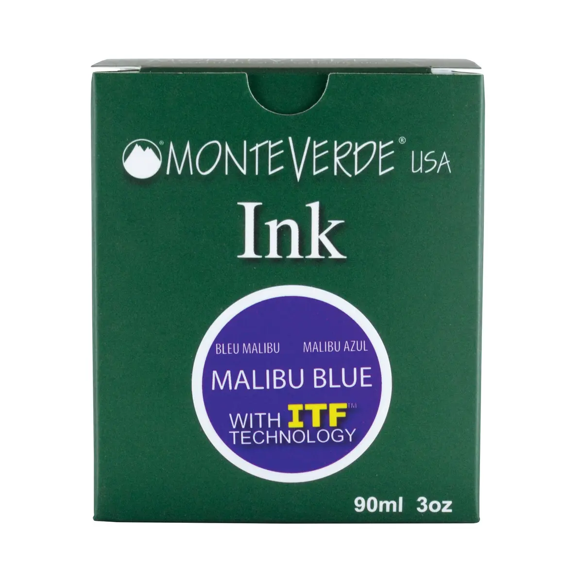 Monteverde Liquid Ink with ITF Technology 90ml Malibu Blue | Smooth, Fade-Resistant Fountain Pen Ink - view 5