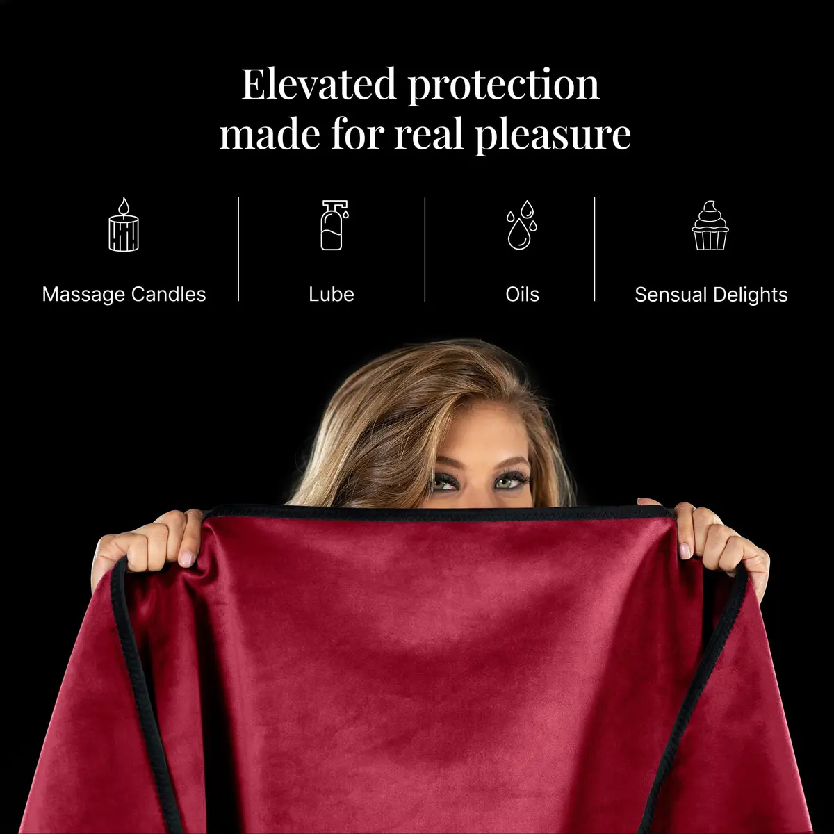 Liberator Decor Fascinator Throw - Moisture Proof Sensual Blanket, Merlot Microvelvet, 72x54 Inch | Waterproof, Reversible, Made in USA - view 9