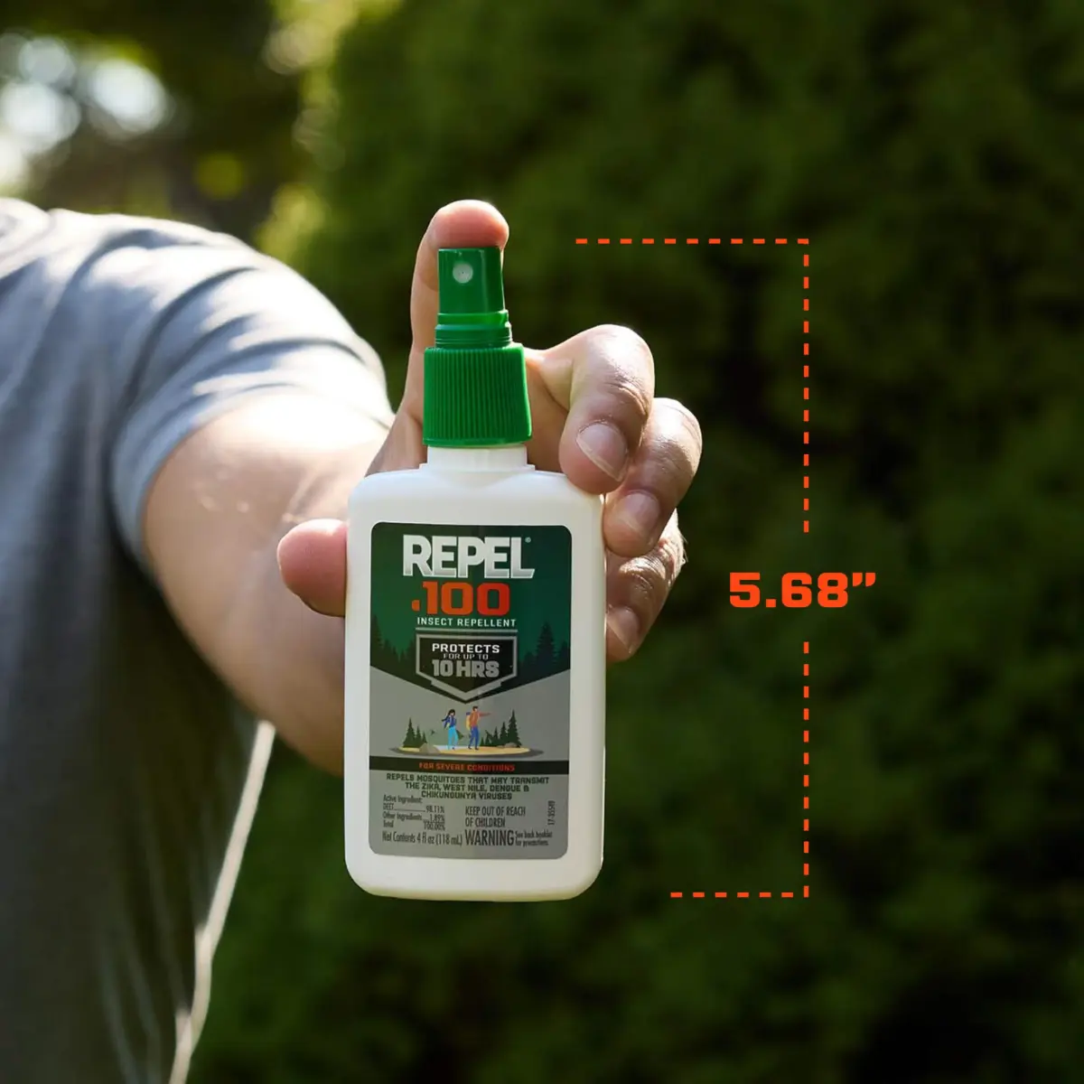 Repel 100 Insect Repellent Pump Spray 118ml (4 Fl Oz) | 10-Hour Protection Against Mosquitoes, Ticks, and Biting Flies - view 8