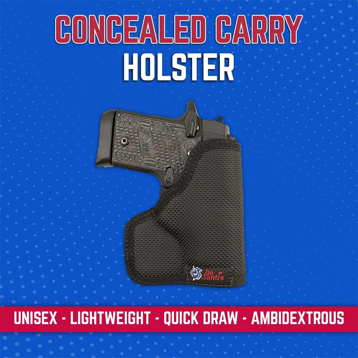 DeSantis Nemesis Pocket Holster Fits SIG P238, S&W M&P Bodyguard 380 | Ambidextrous, No-Slip, Concealed Carry - view 2